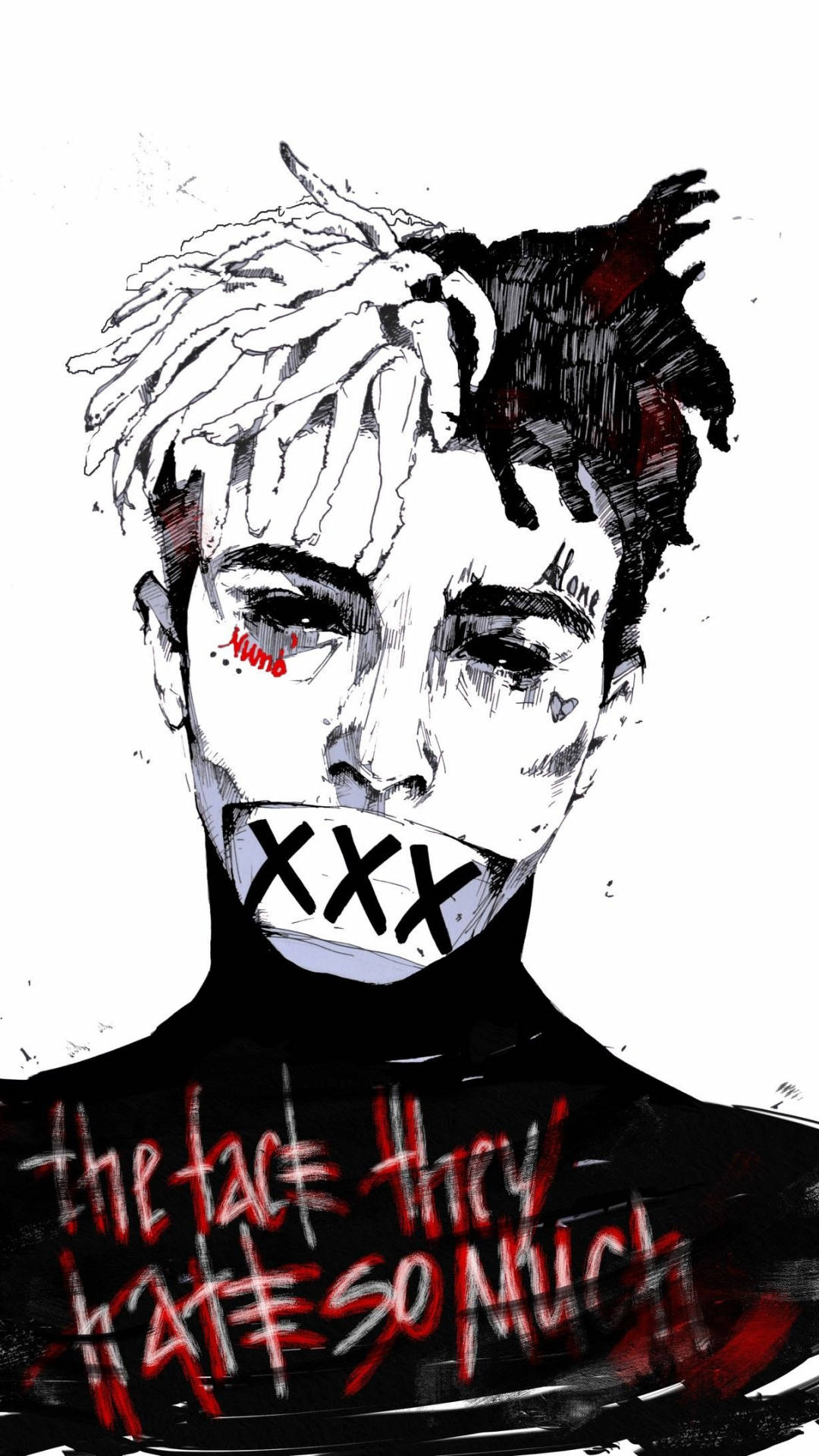 Xxxtentacion 애니메이션 드로잉 배경화면
