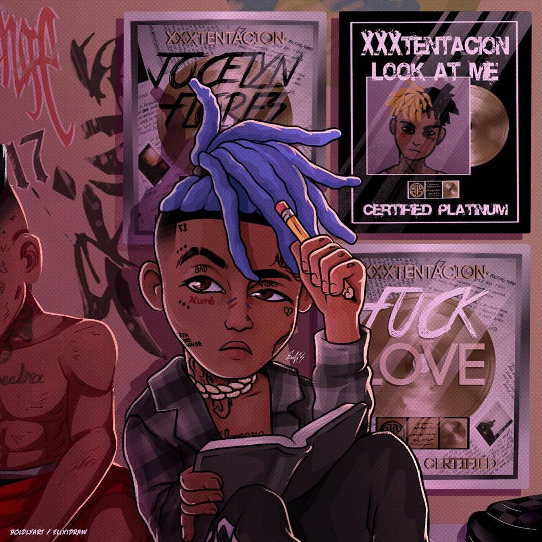 Xxxtentacion 애니메이션 아트워크 배경화면
