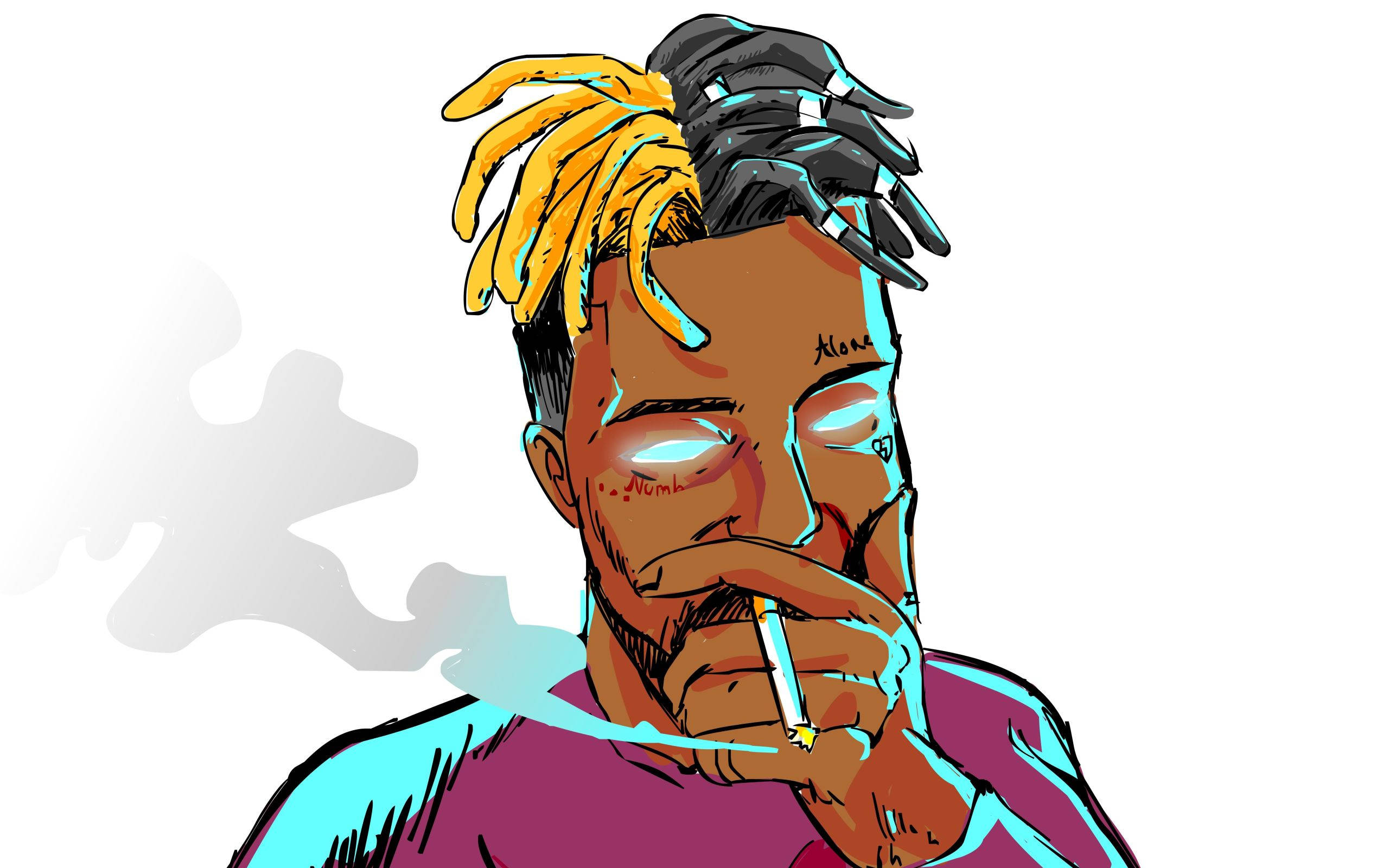 Xxxtentacion 애니메이션 담배 배경화면