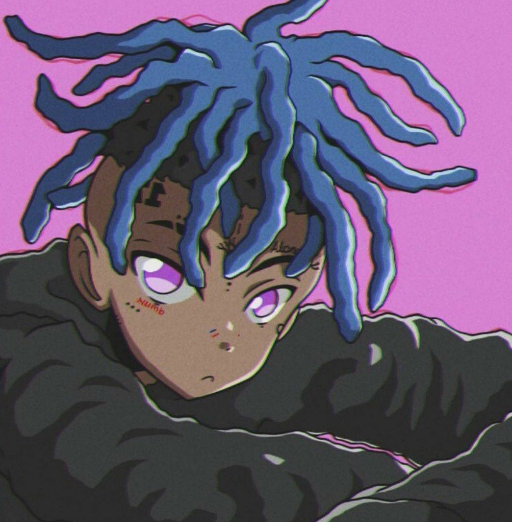 Xxxtentacion 애니메이션 레트로 스타일 배경화면