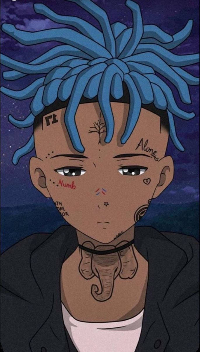 Xxxtentacion 애니메이션 타투 래퍼 배경화면
