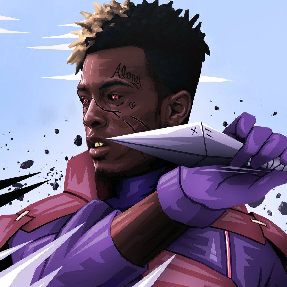 Xxxtentacion 애니메이션 나루토의 쿠나이 배경화면