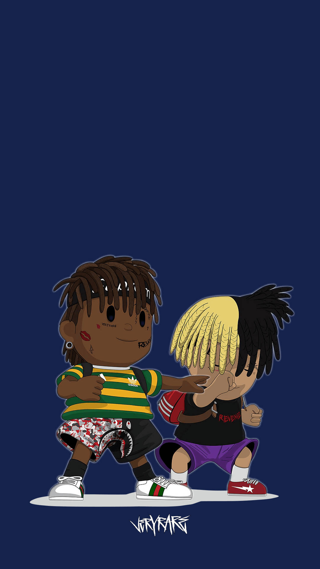XXXTentacion과 Juice Wrld 애니메이션 배경화면