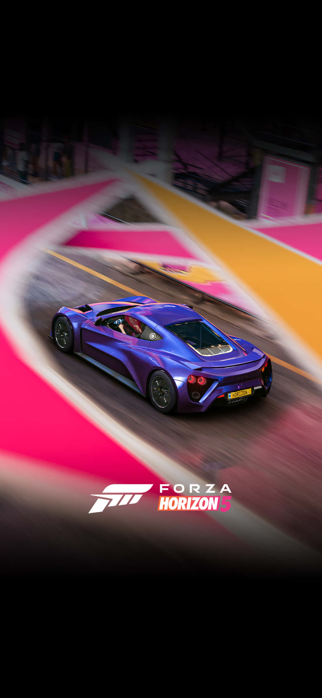 파란색 Zenvo iPhone X Forza Motorsport 7 배경 배경화면