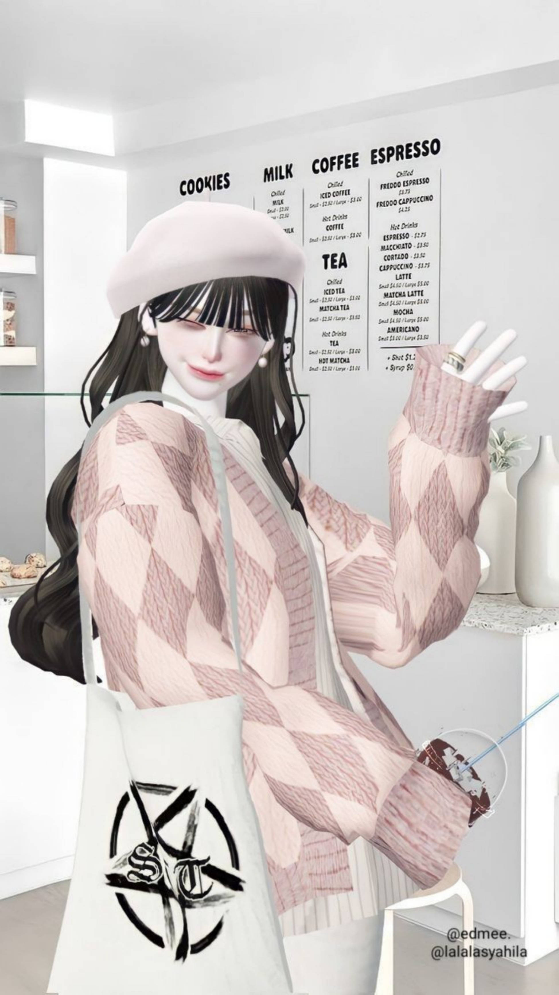 Zepeto 울짱 커피를 사랑하는 소녀 배경화면
