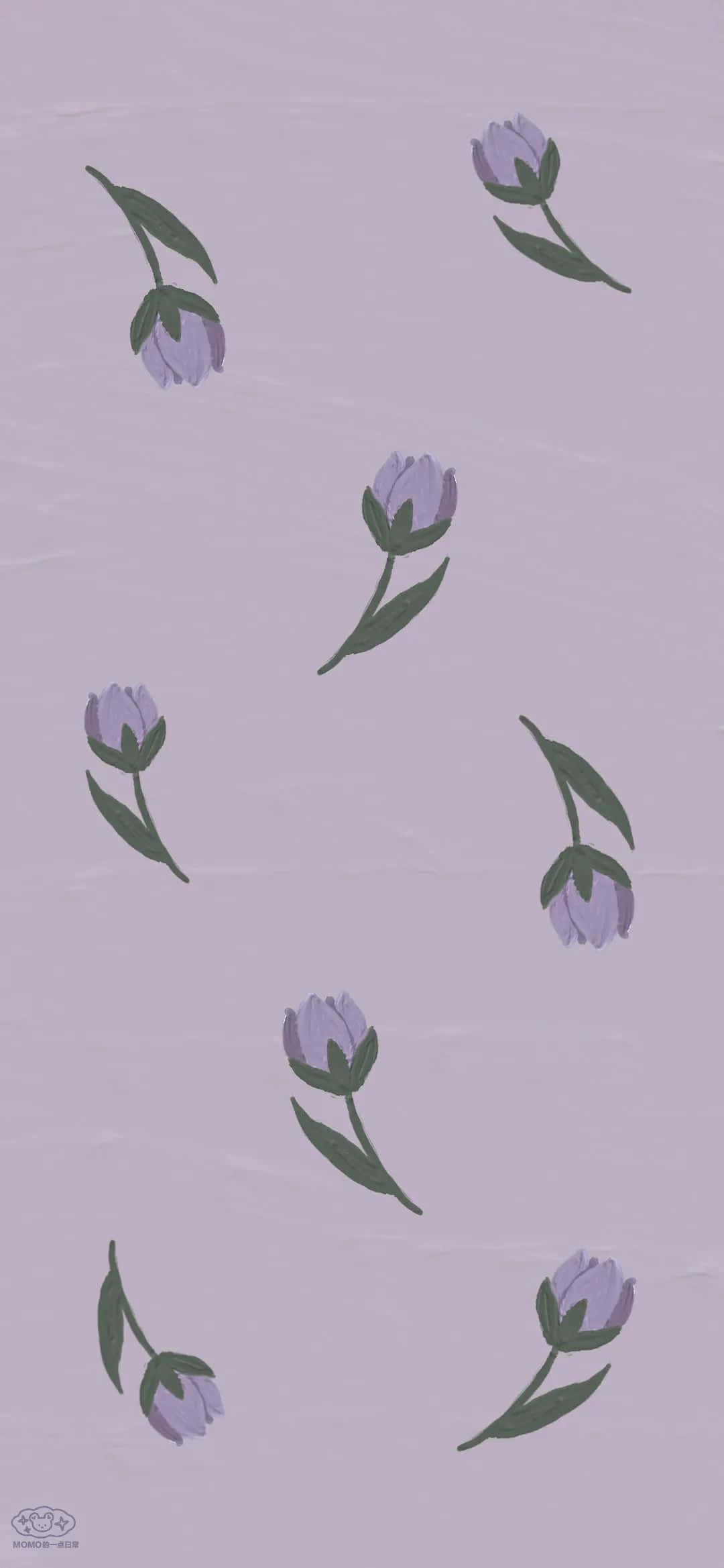 간결한 보라색 꽃 배경화면