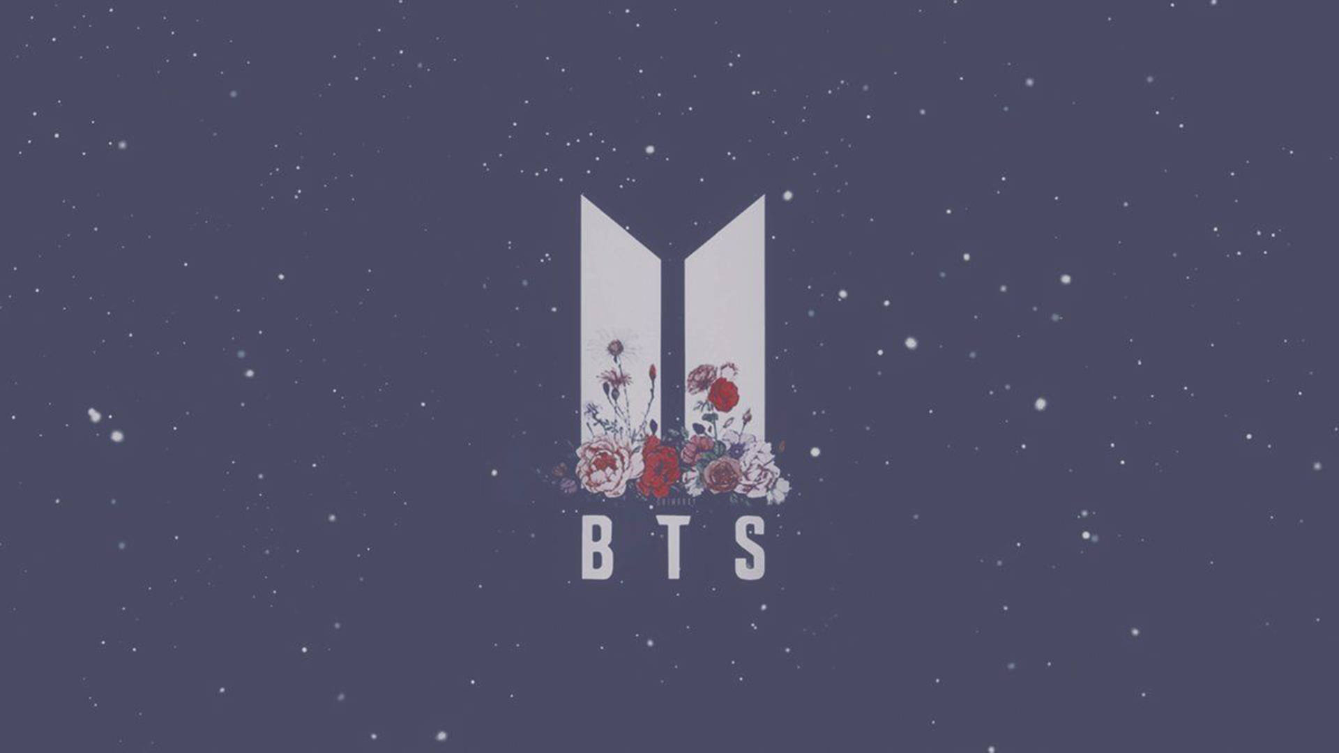 감성적인 BTS 노트북 로고 배경화면