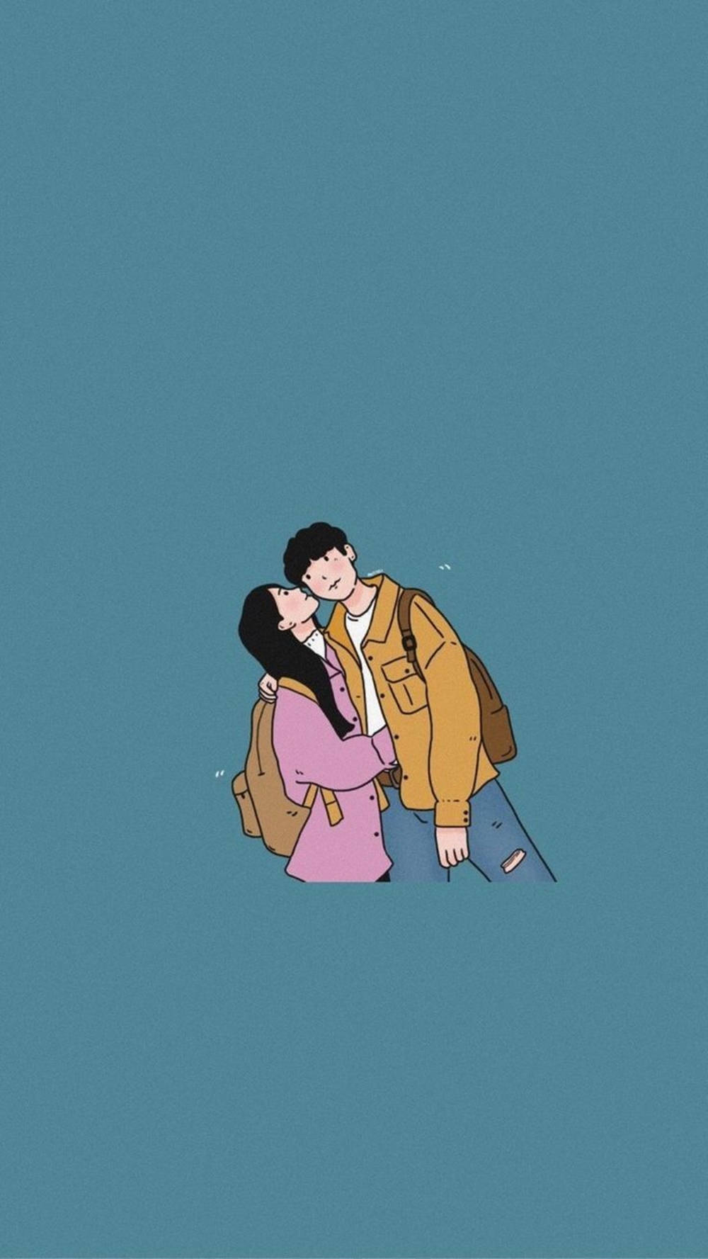 감성적인 커플 디지털 아트 배경화면