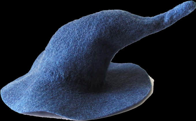 검은 배경에 고립된 파란 마녀 모자 배경화면