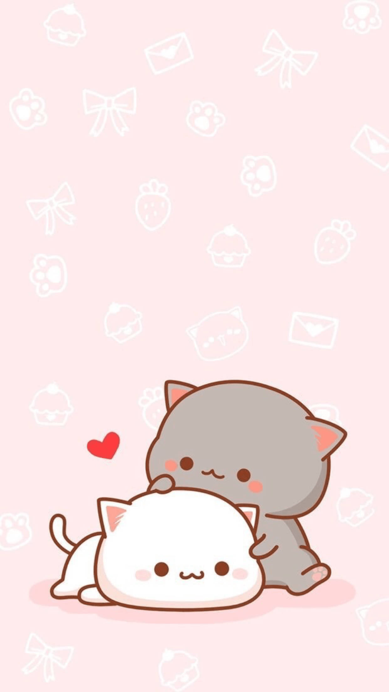 고마와 피치 고양이 카와이 아이패드 배경화면