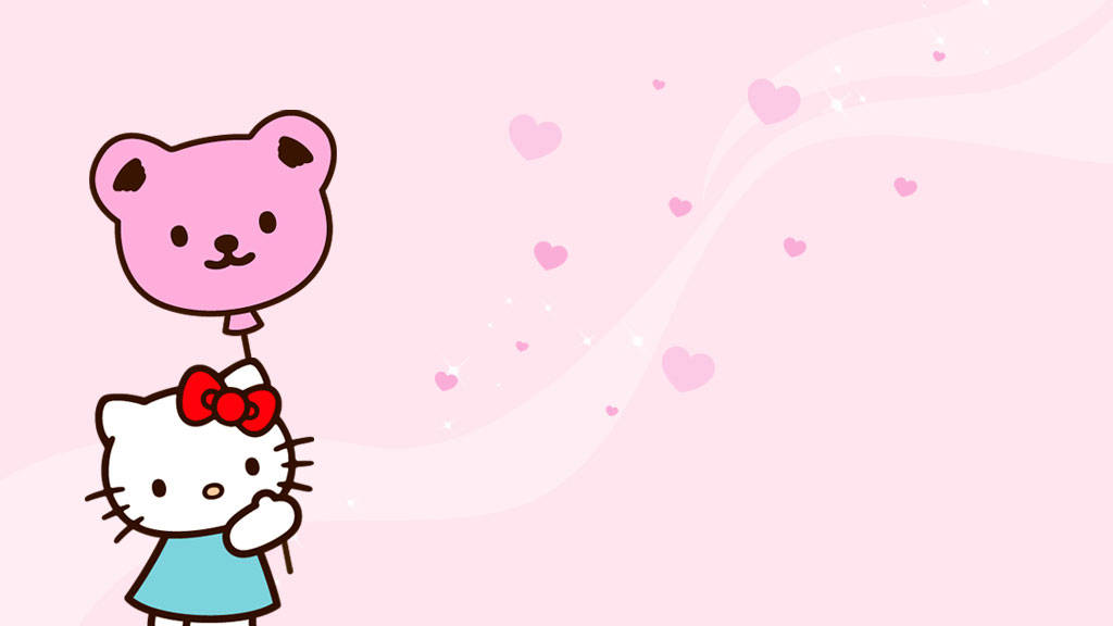 곰 풍선 헬로키티 감성 배경화면