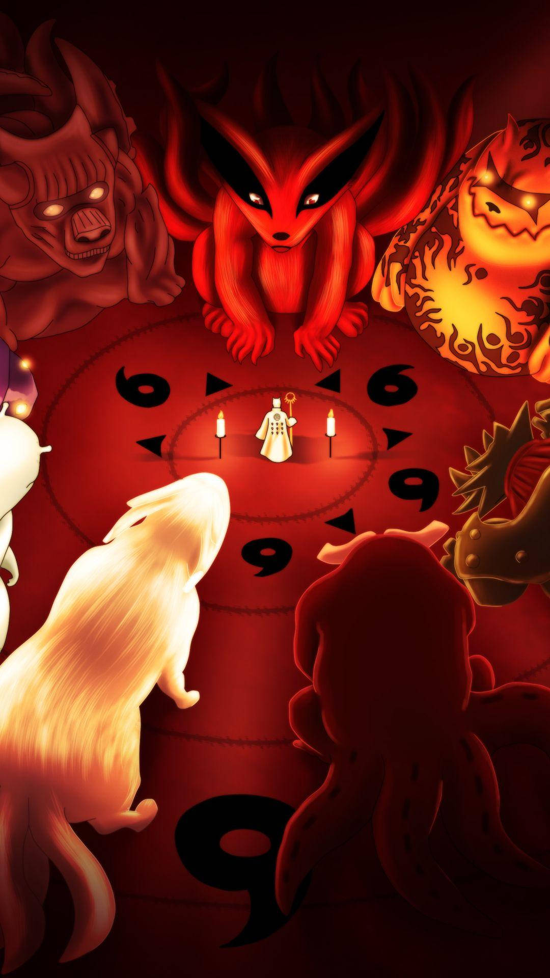 괴수 아트 나루토 폰 배경화면
