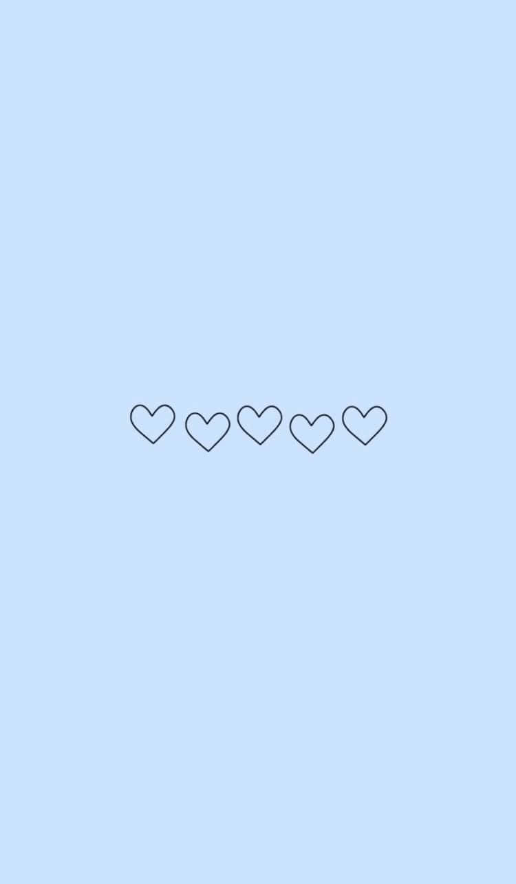 귀여운 VSCO 감성 파란 하트 배경화면