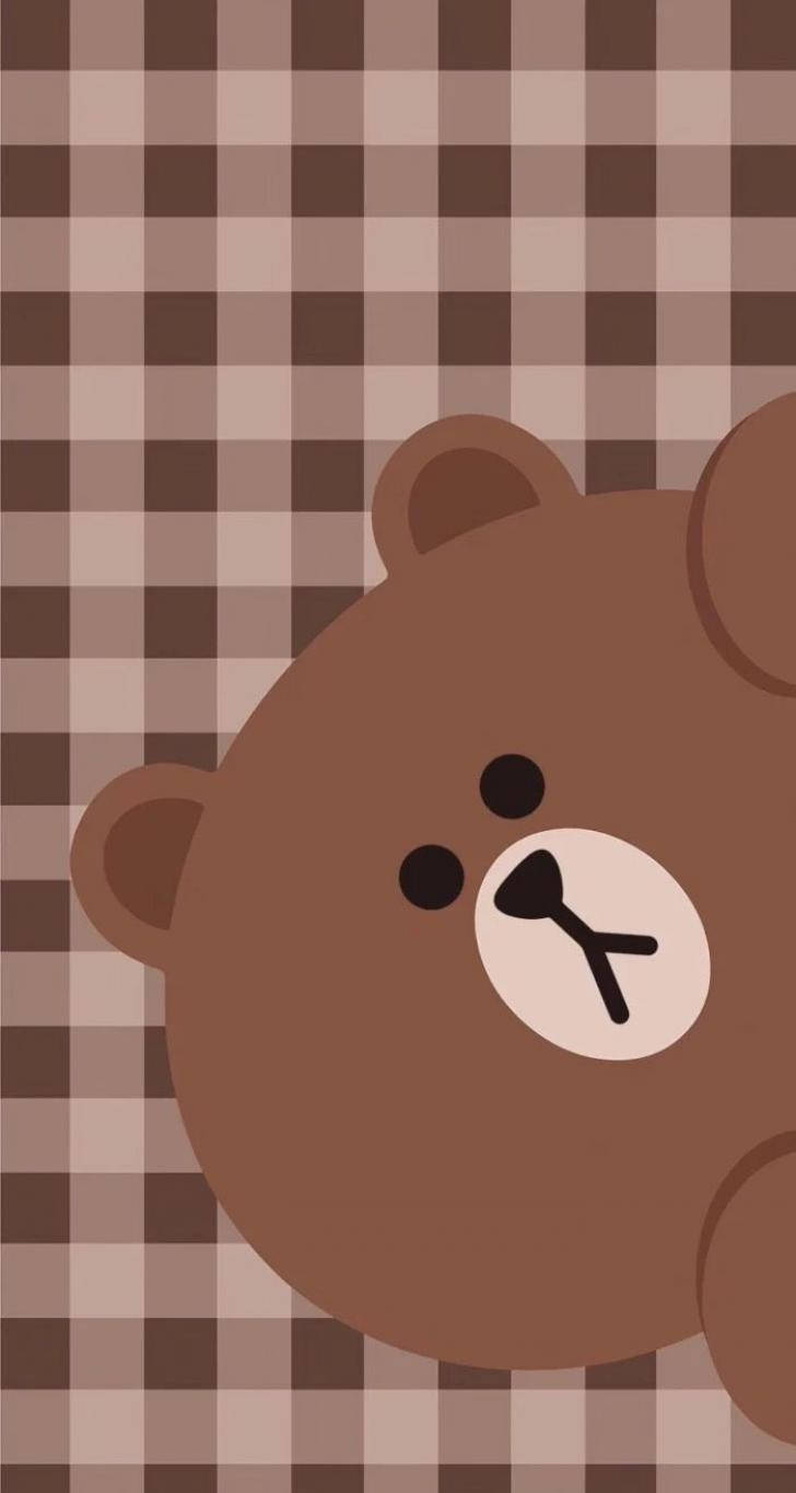 귀여운 갈색 곰 미적 배경화면