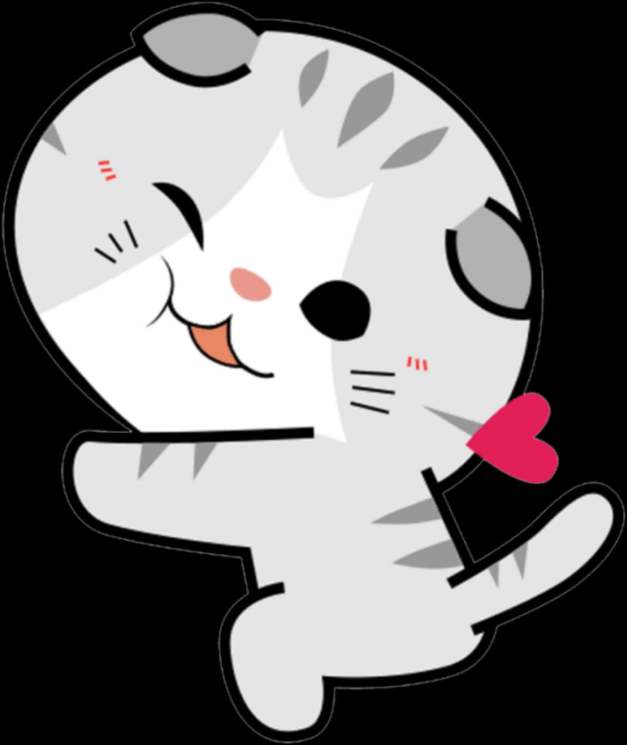 귀여운 고양이 만화 캐릭터 배경화면