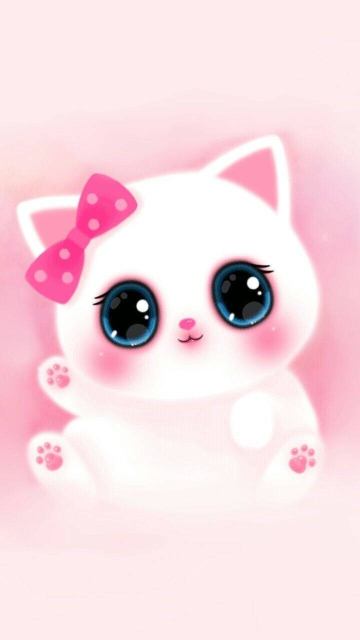 귀여운 고양이 일러스트 걸리폰 배경화면