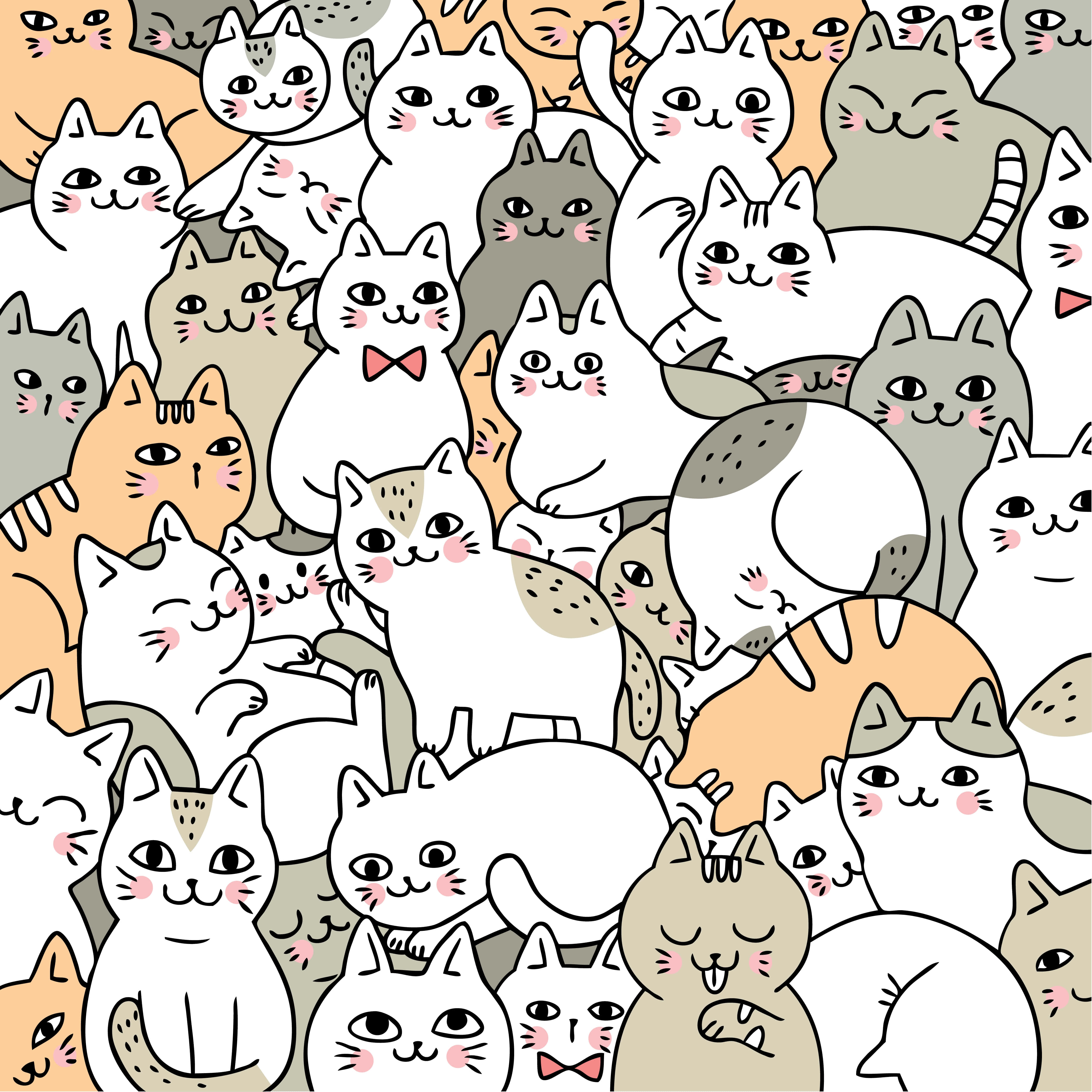 귀여운 고양이를 누가 견딜 수 있을까요? 배경화면