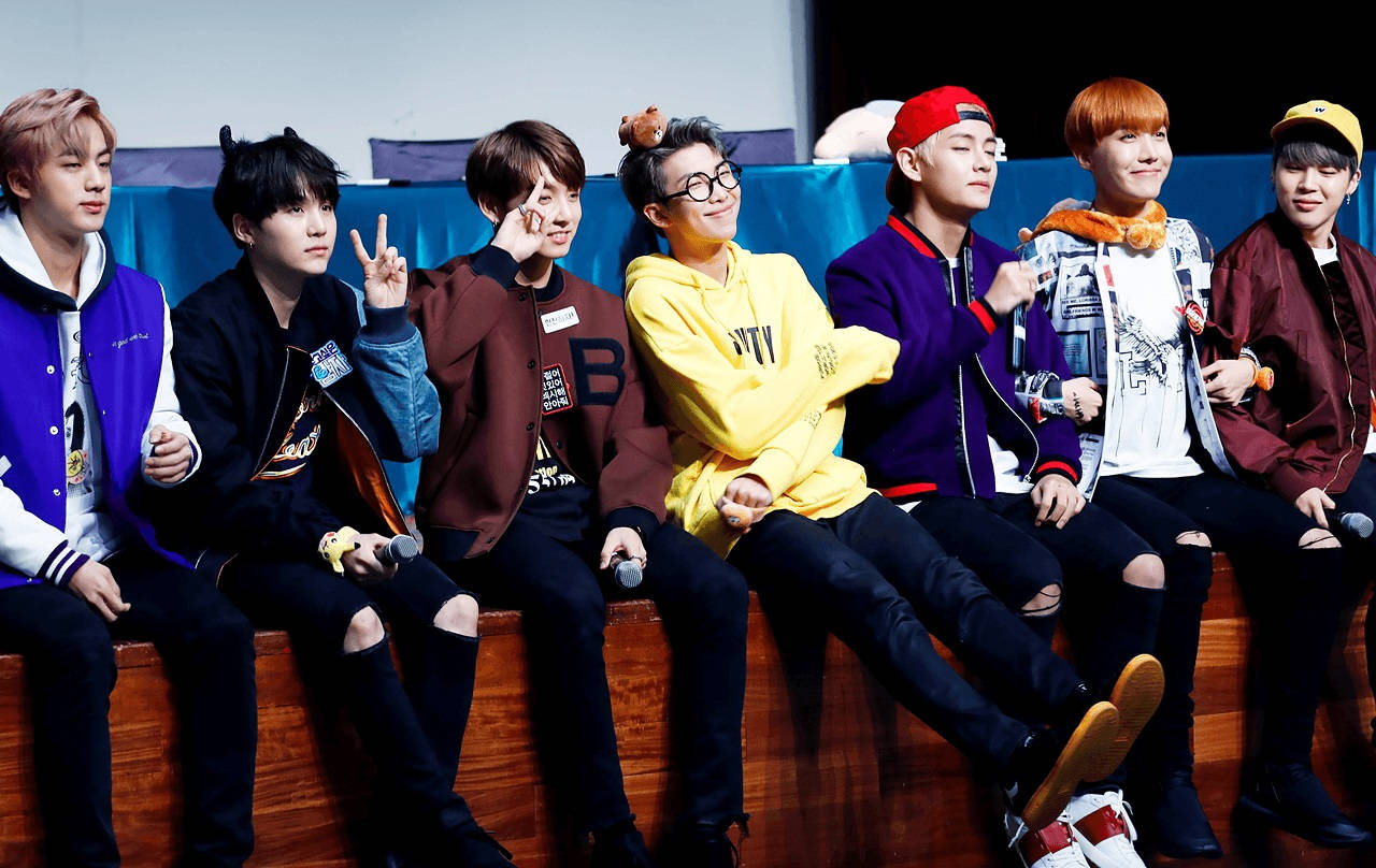귀여운 방탄소년단 팬미팅 현장 배경화면