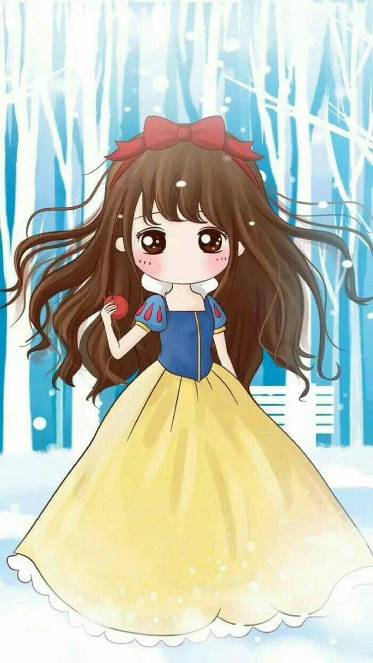 귀여운 소녀 백설공주 배경화면