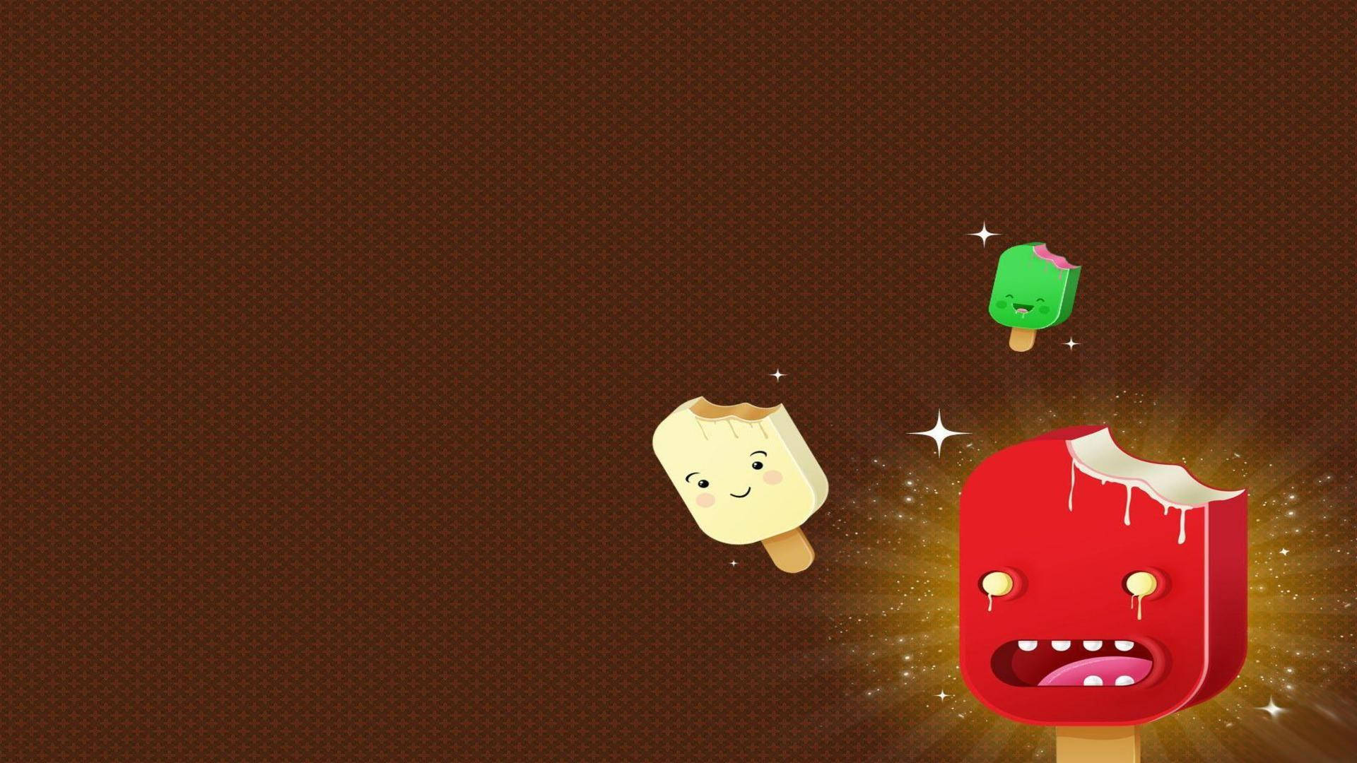 귀여운 아이스크림 바 포스터 데스크탑 배경화면