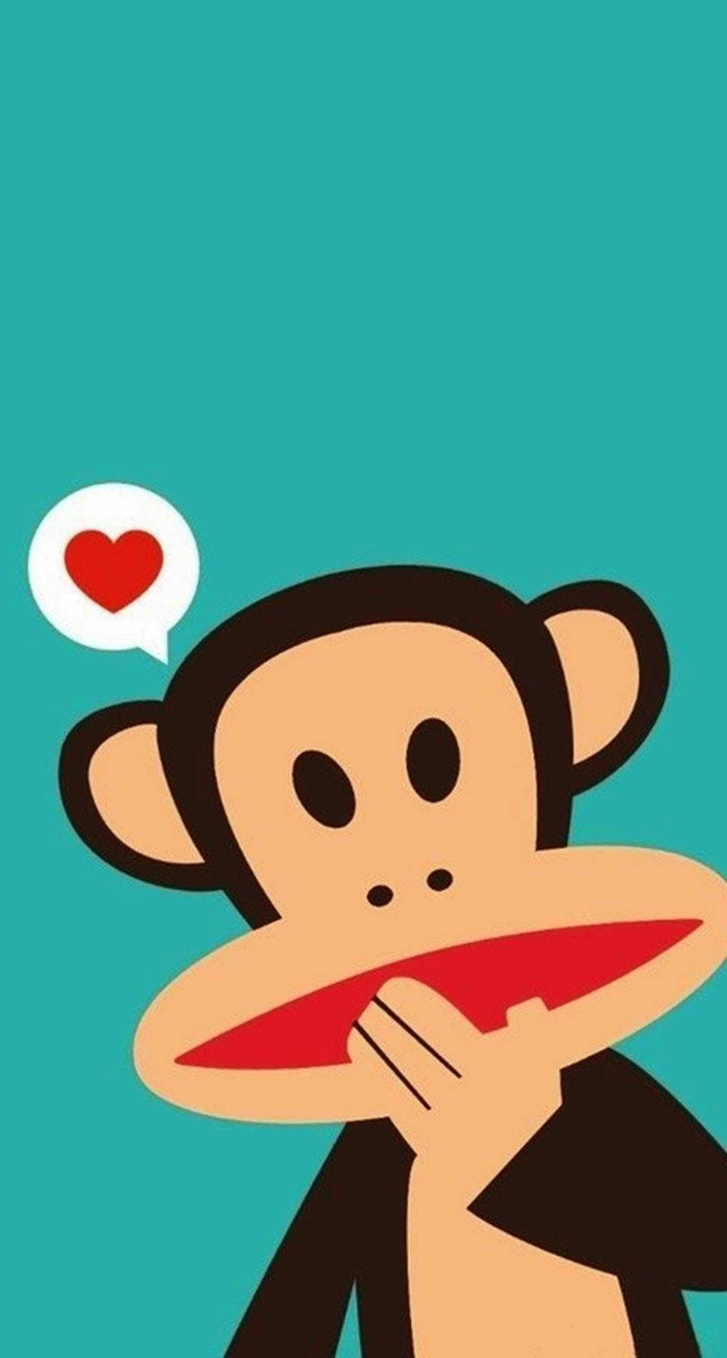 귀여운 원숭이 벡터 아트 배경화면