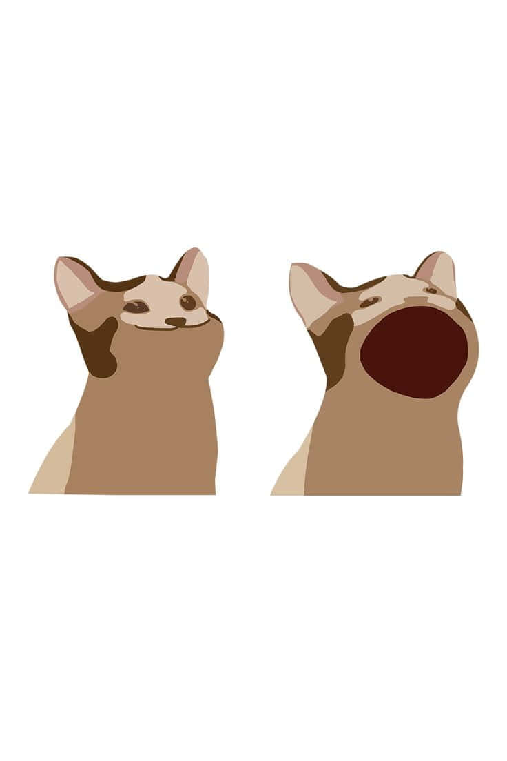 귀여운 저주받은 고양이 그림 배경화면