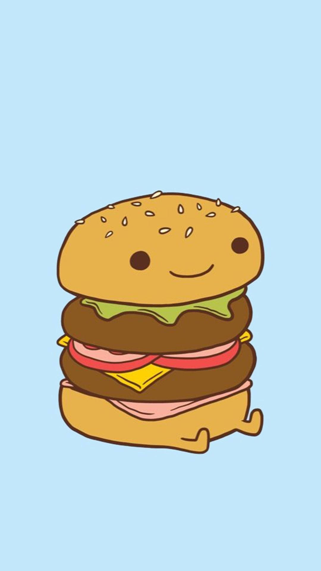 귀여운 치즈버거 배경화면