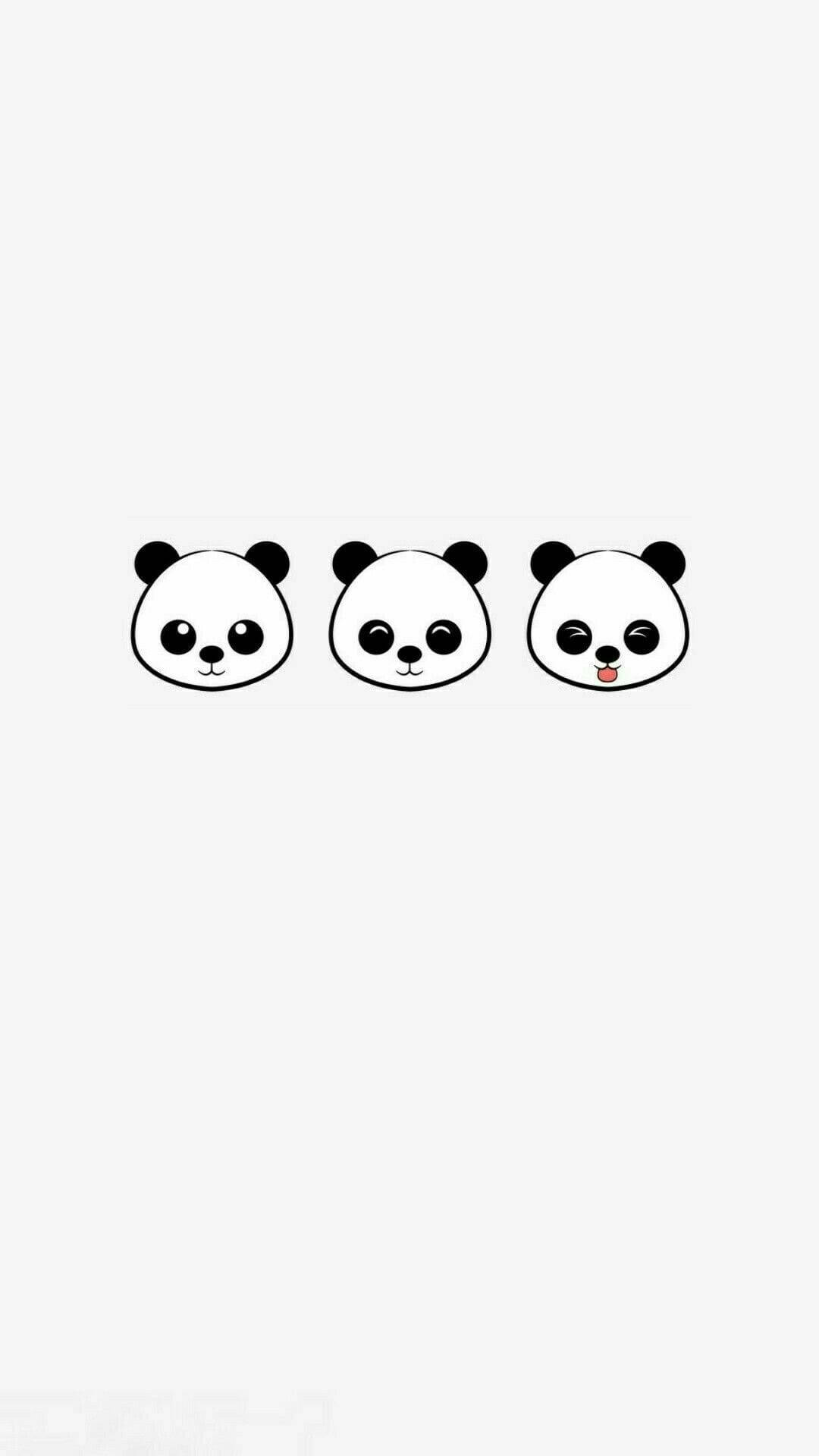 귀여운 판다 얼굴 아이폰 배경화면