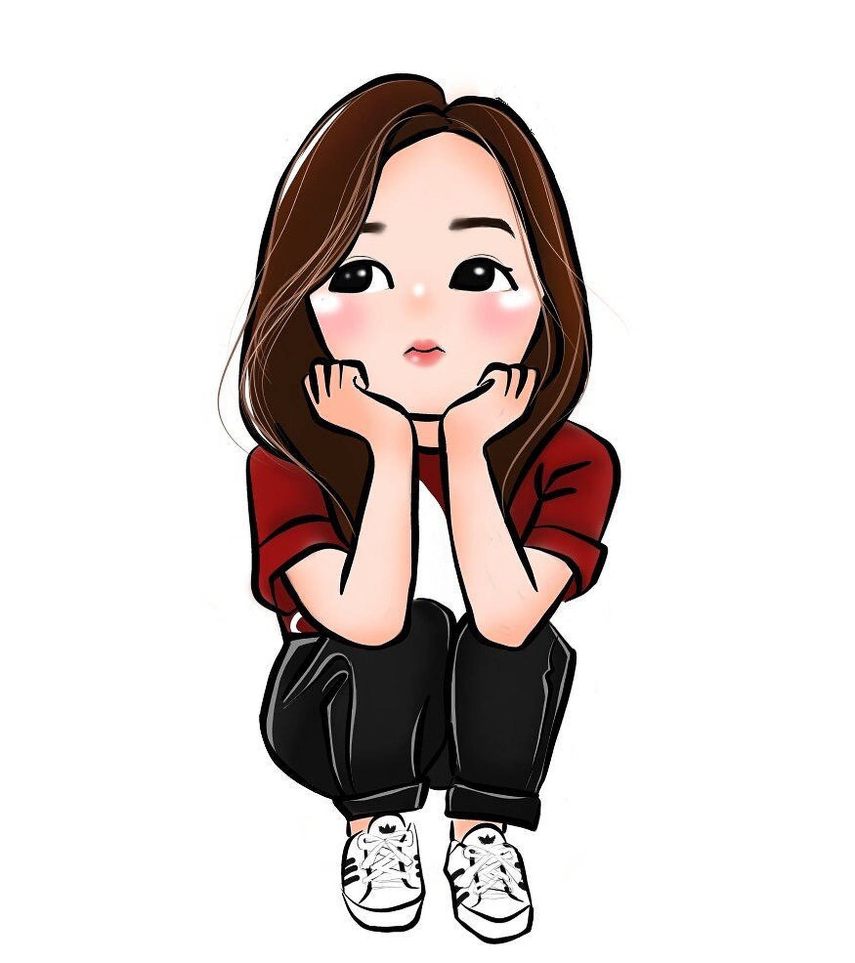 귀여운 프로필 사진 일러스트 배경화면