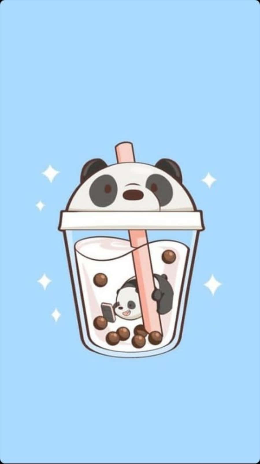 귀여운 프로필 판다 밀크티 사진 배경화면