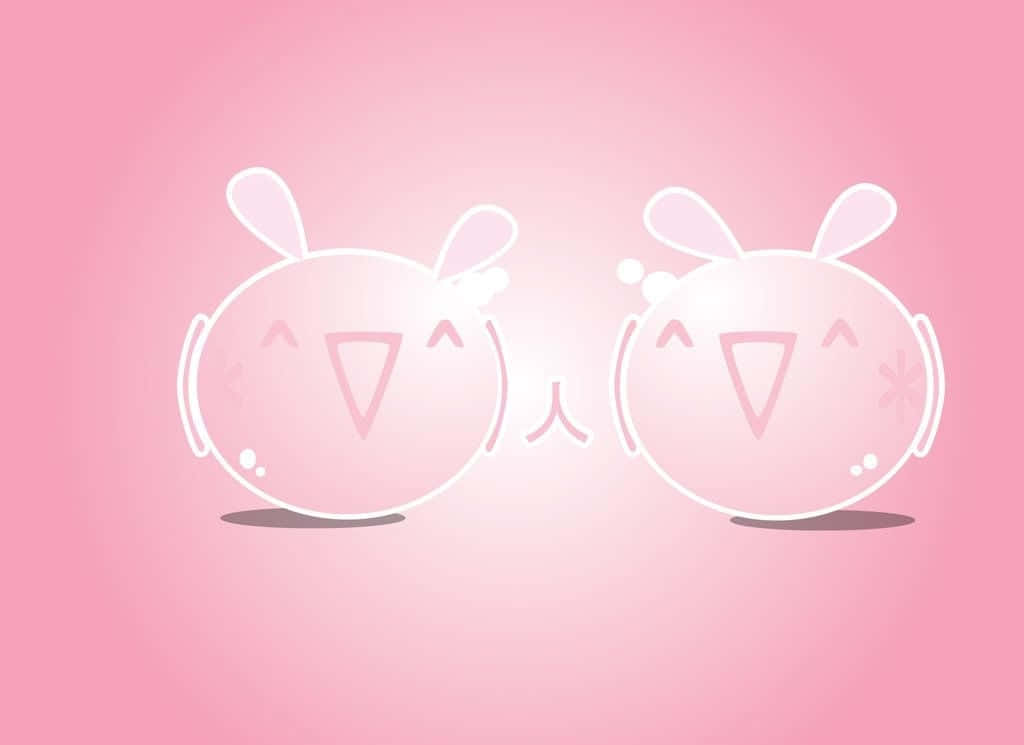 귀여운 핑크 카와이 배경화면