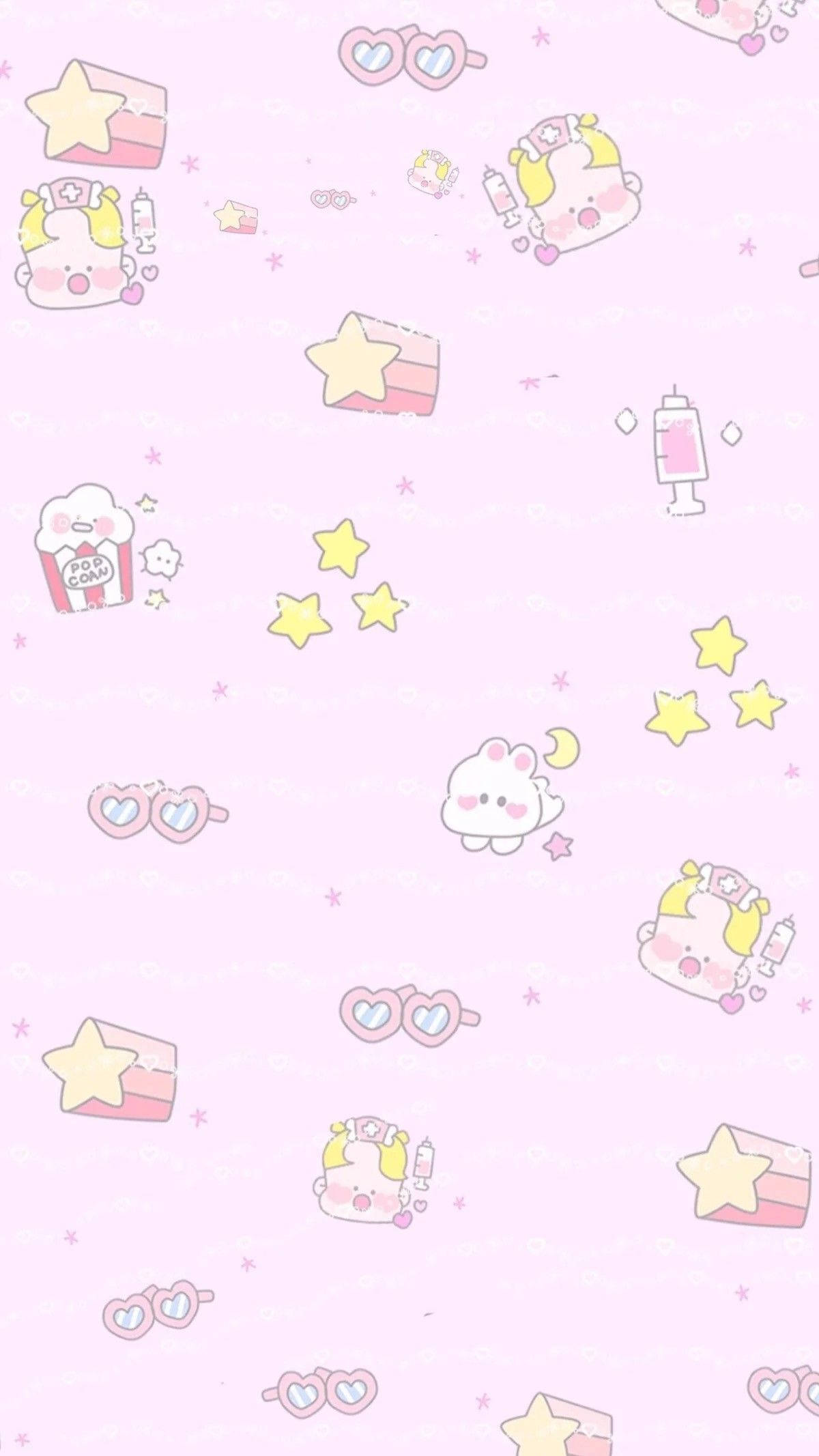 귀여운 핑크 카와이 테마 아이패드 배경화면