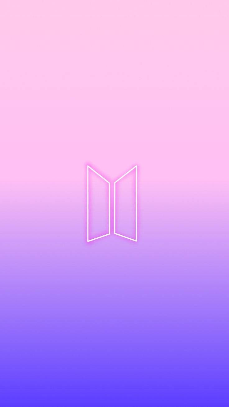 그라데이션 보라색 BTS 로고 배경화면