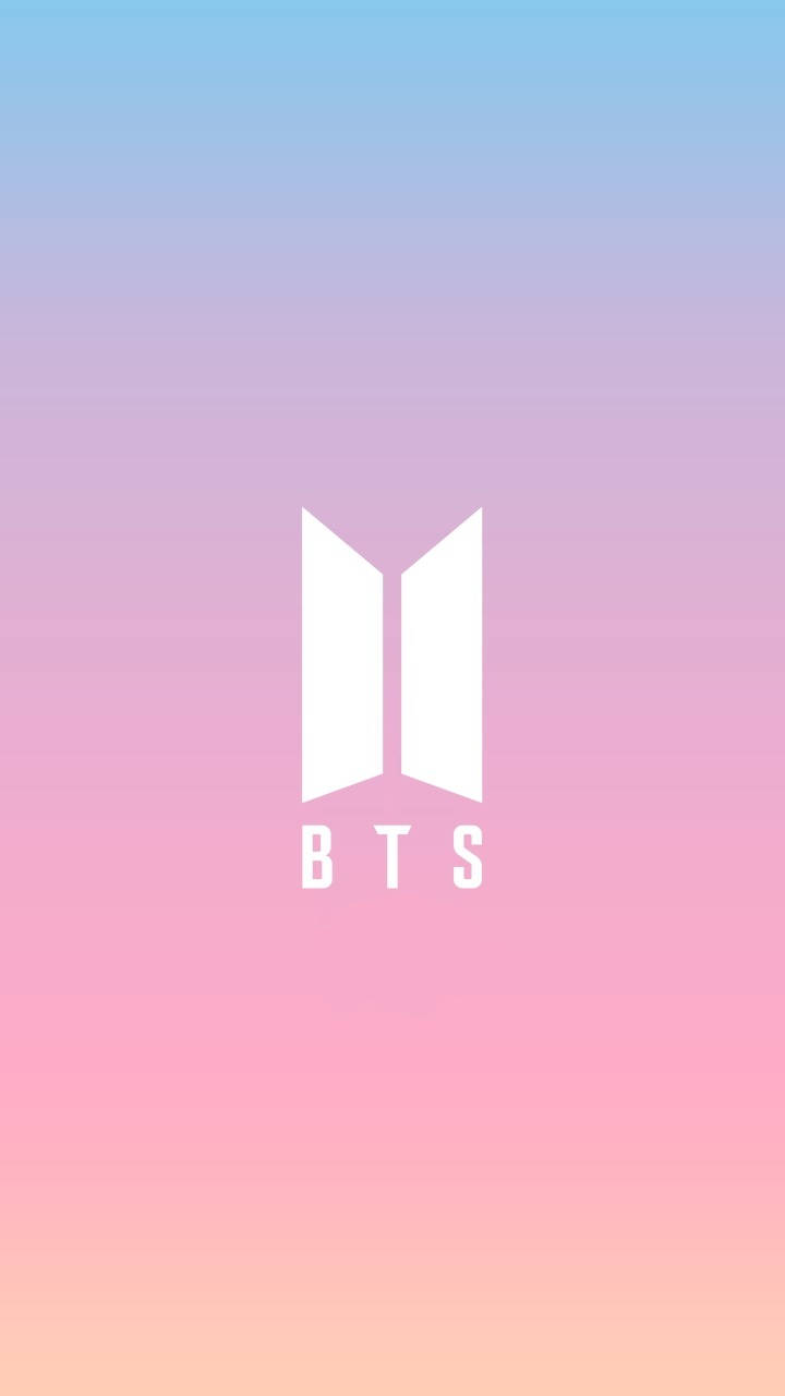 그라데이션 핑크 BTS 로고 배경화면