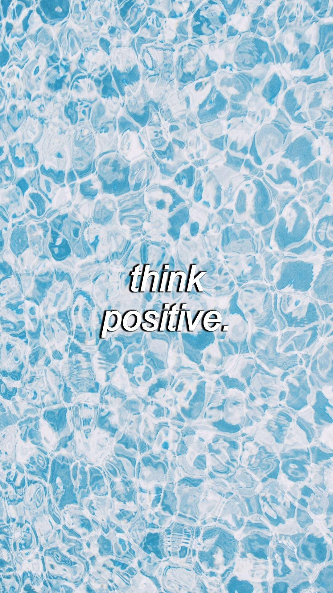 긍정적으로 생각하기 심플 블루 감성 배경화면