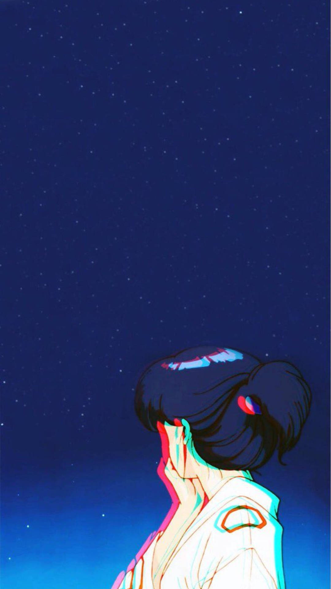 기모노를 입은 여성 레트로 애니메이션 감성 배경화면