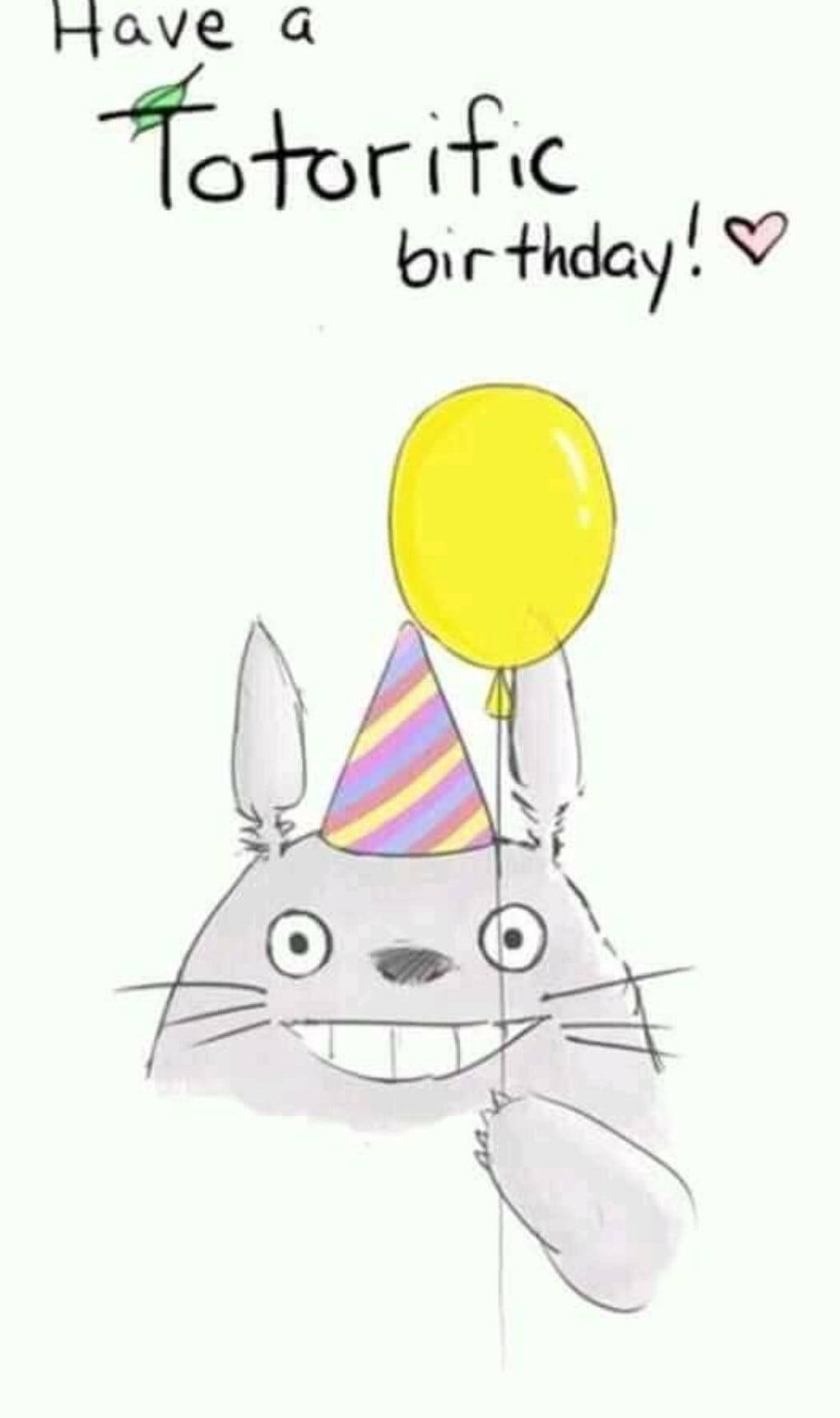내 생일에 인사하는 토토로 배경화면