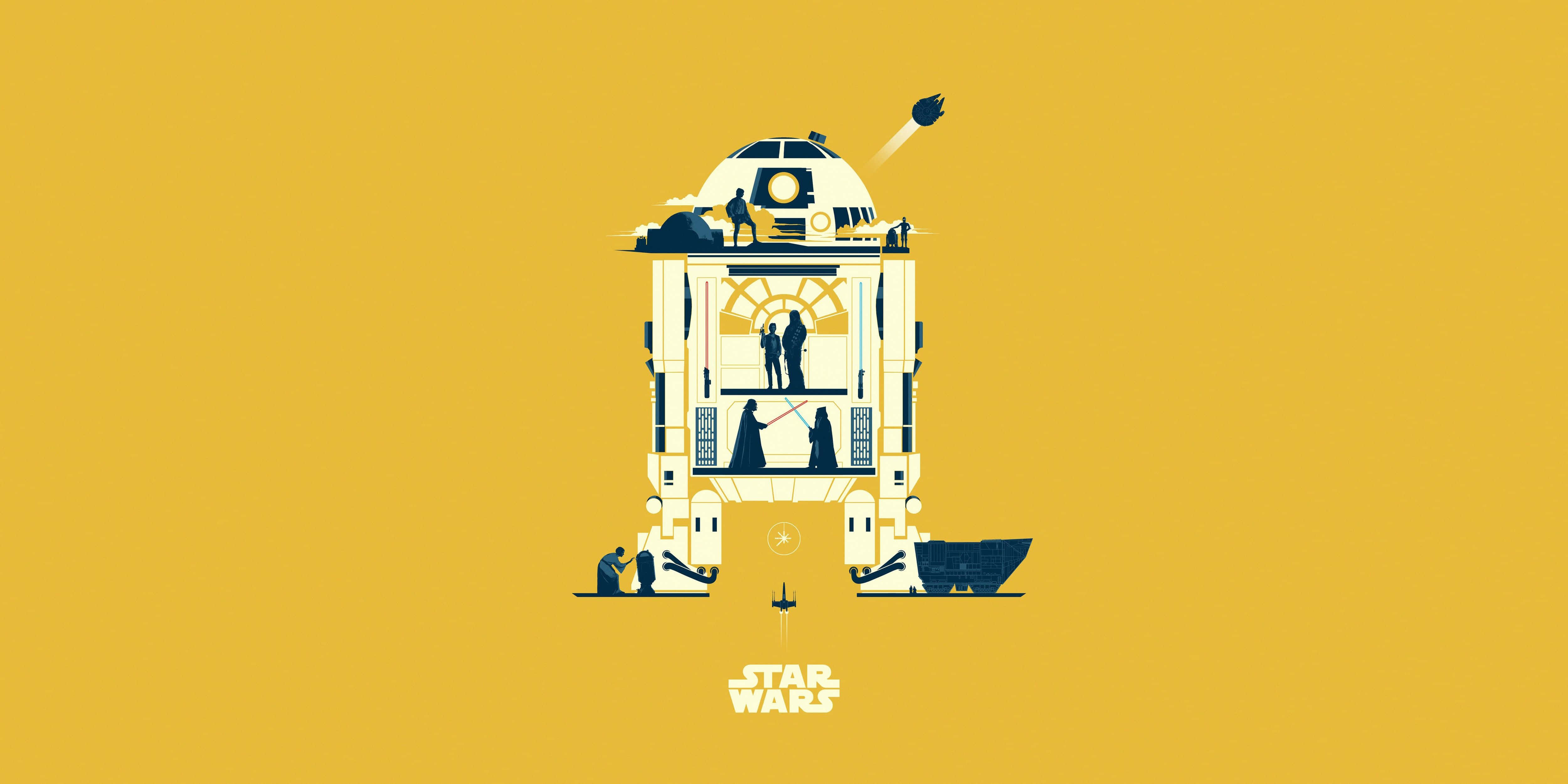 노란 R2-D2 아이패드 배경화면