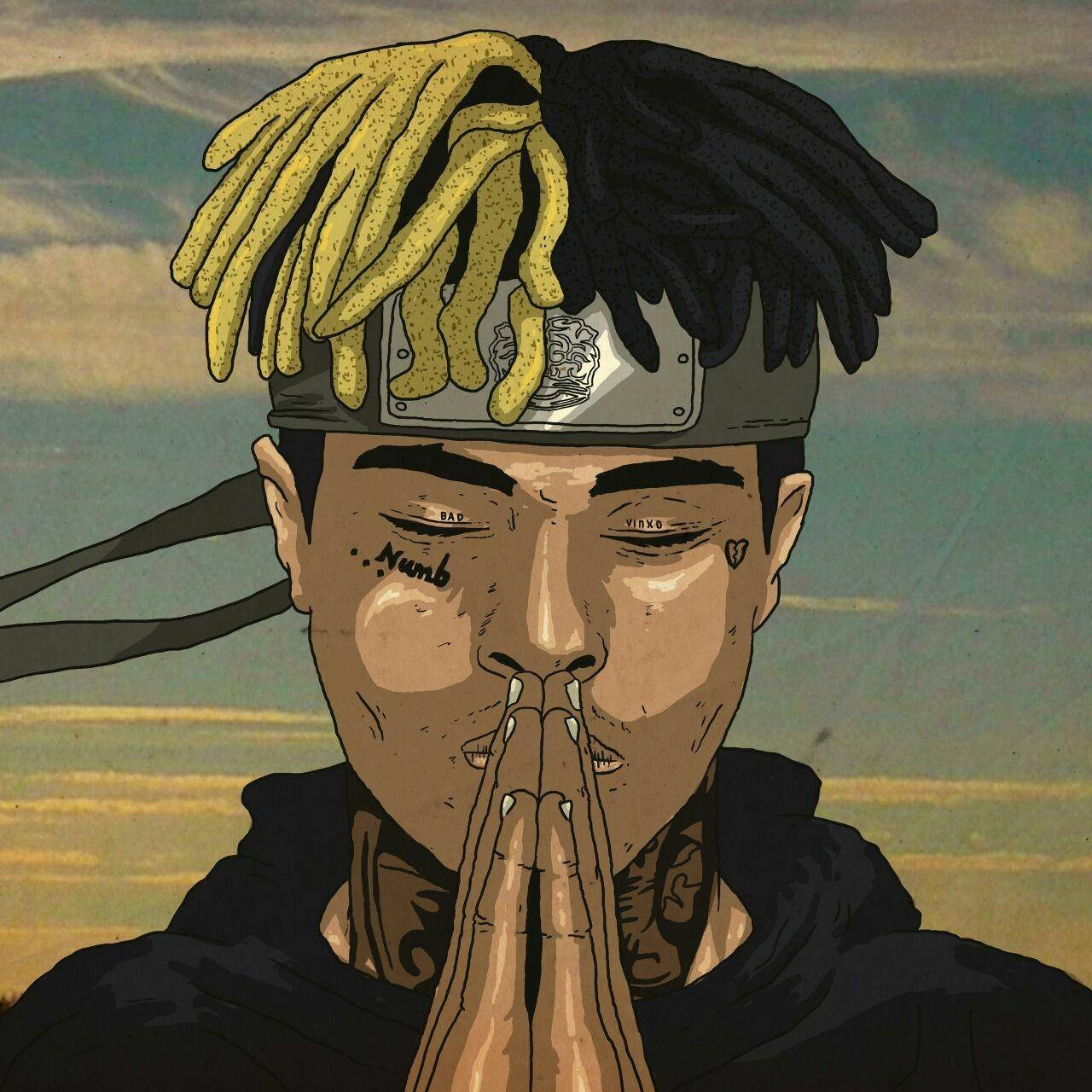 놀라운 XXXTentacion Juice WRLD 애니메이션 아트워크 배경화면