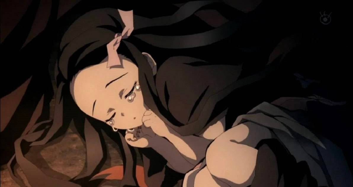 눈 감은 귀멸의 칼날 네즈코 배경화면