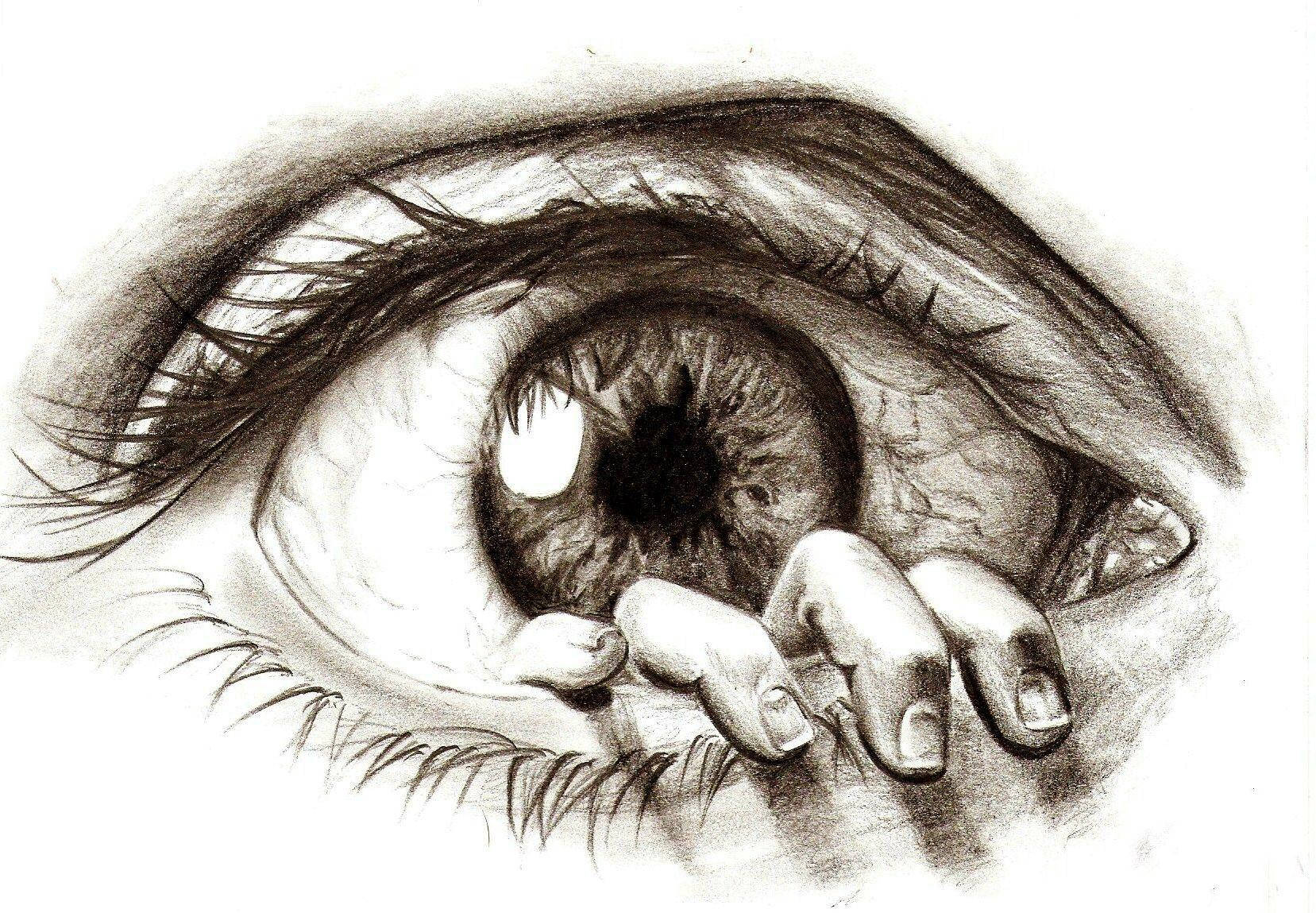 눈을 그린 쿨한 그림 배경화면