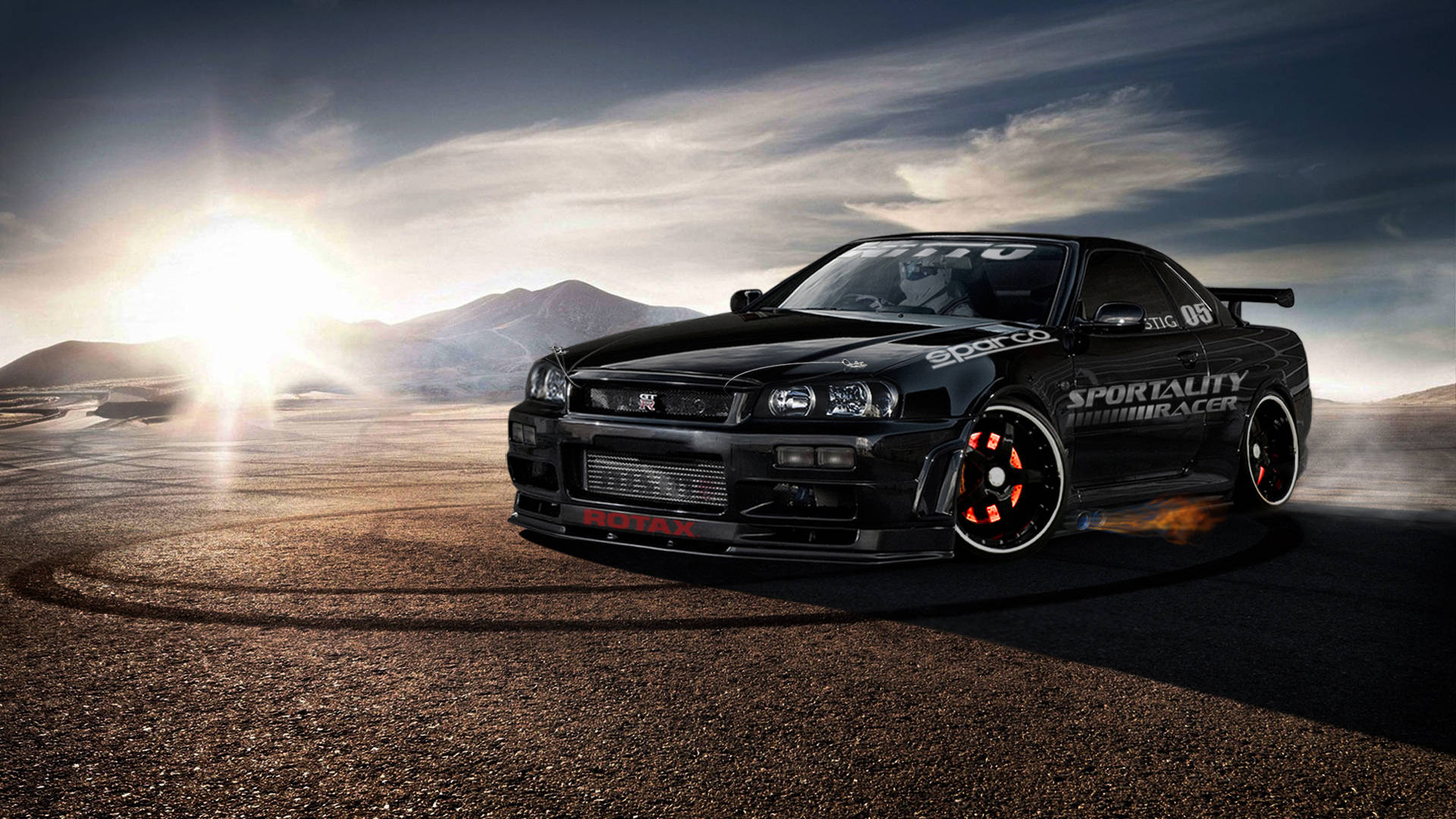 닛산 스카이라인 GTR R34 드리프트 카 배경화면
