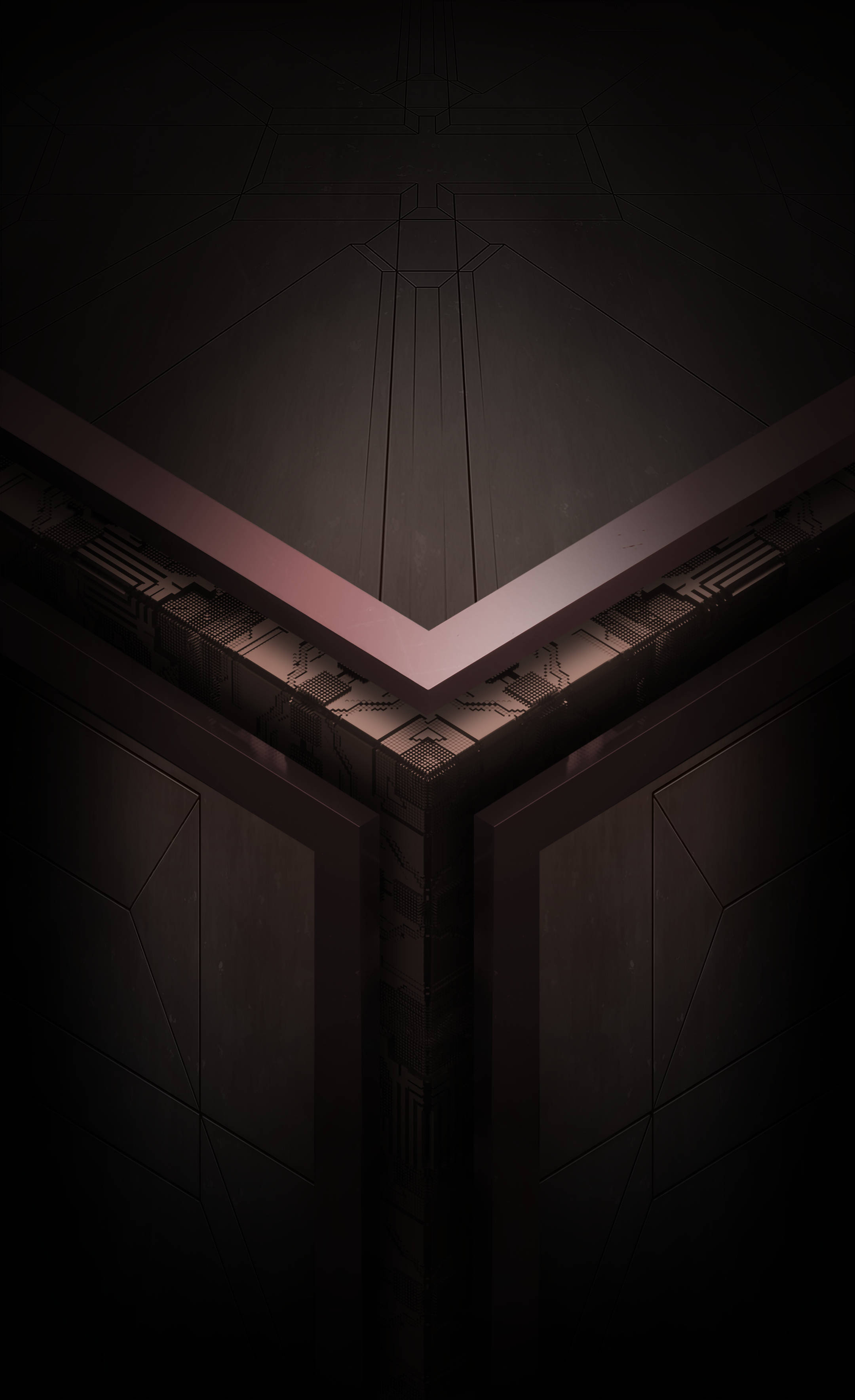 다크 그레이 Asus ROG 폰 배경화면