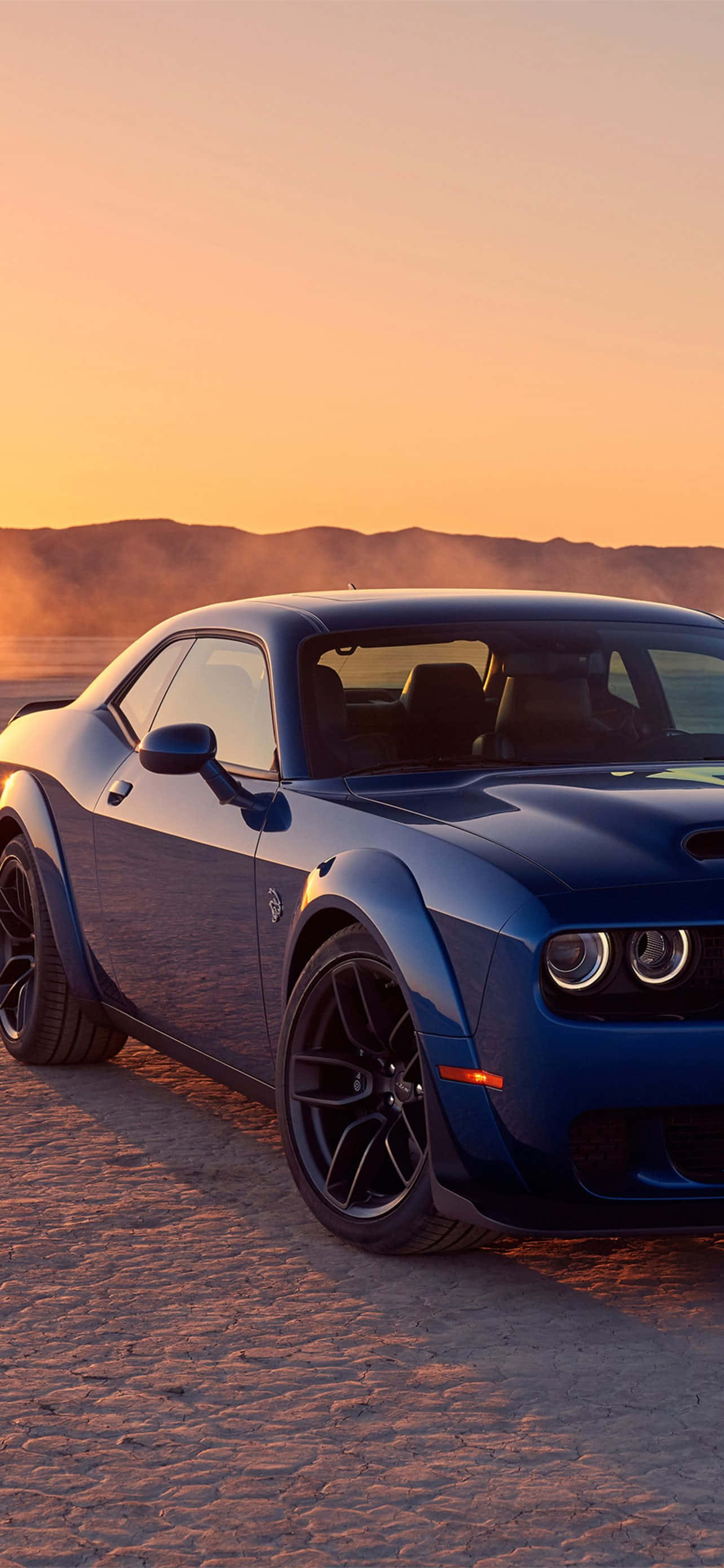 닷지 헬캣 선셋 스카이 배경화면