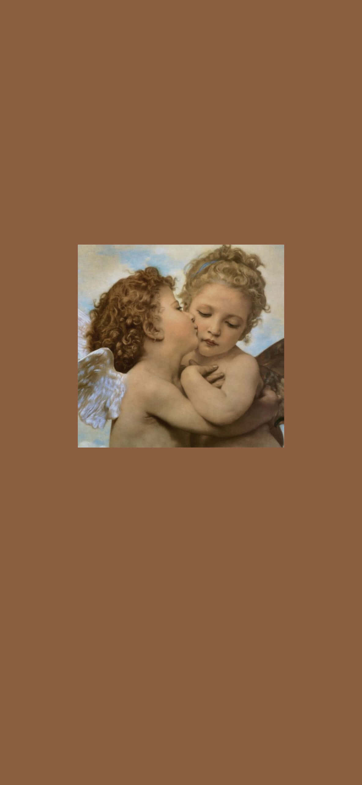 두 천사가 키스하는 그림 배경화면