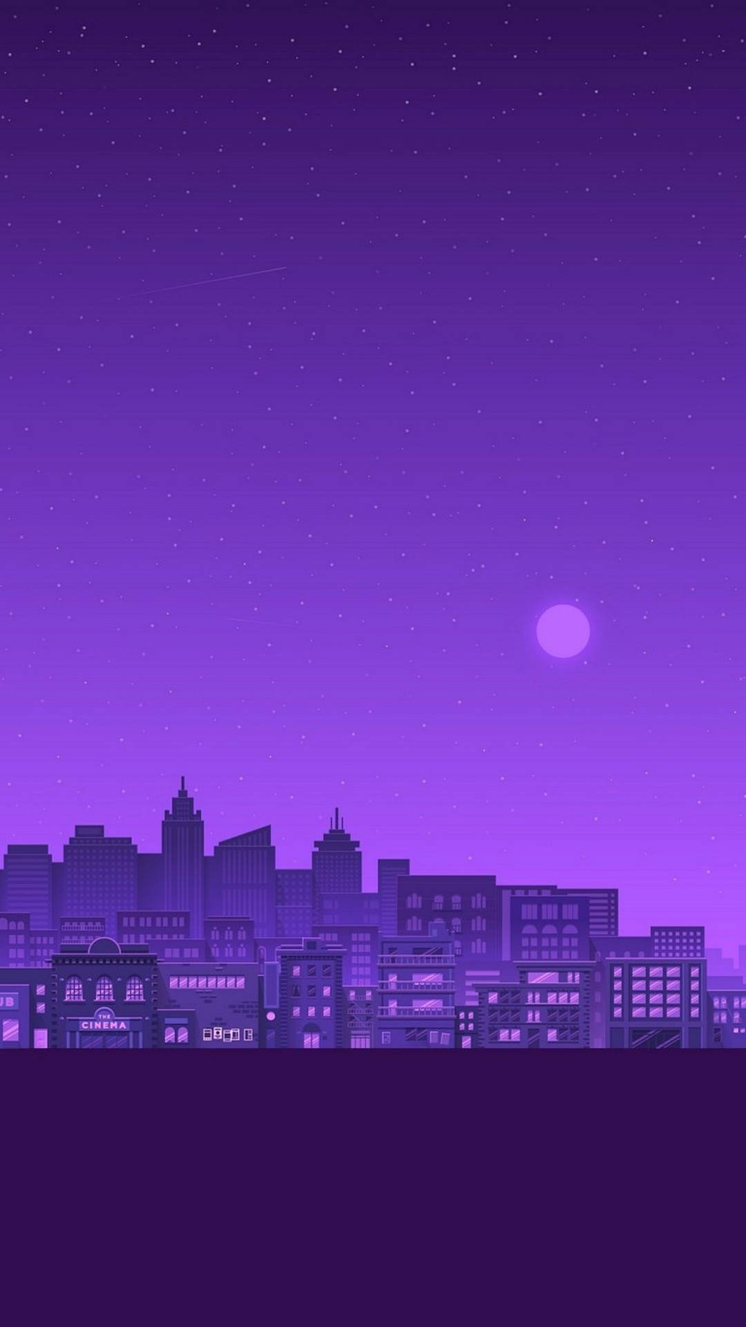 라이트 퍼플 감성 도시 야경 배경화면