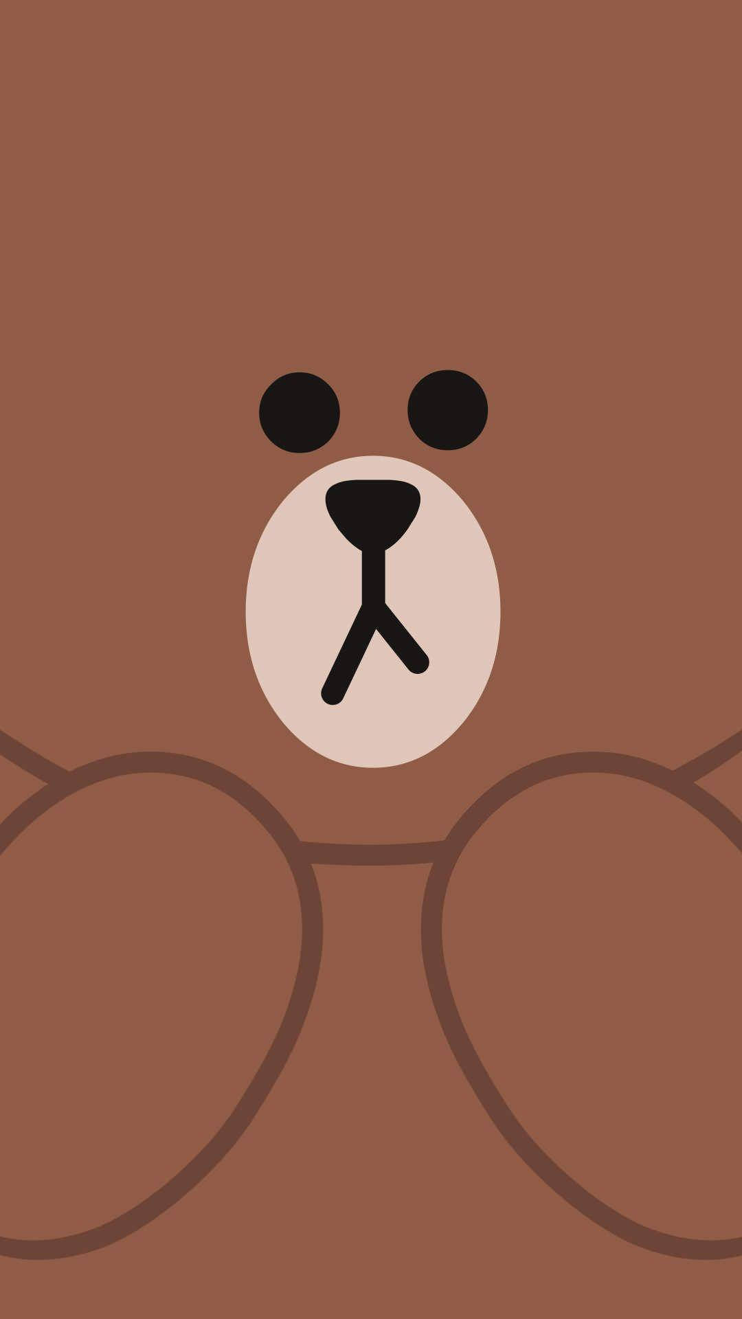 라인프렌즈 브라운 한국 곰 배경화면
