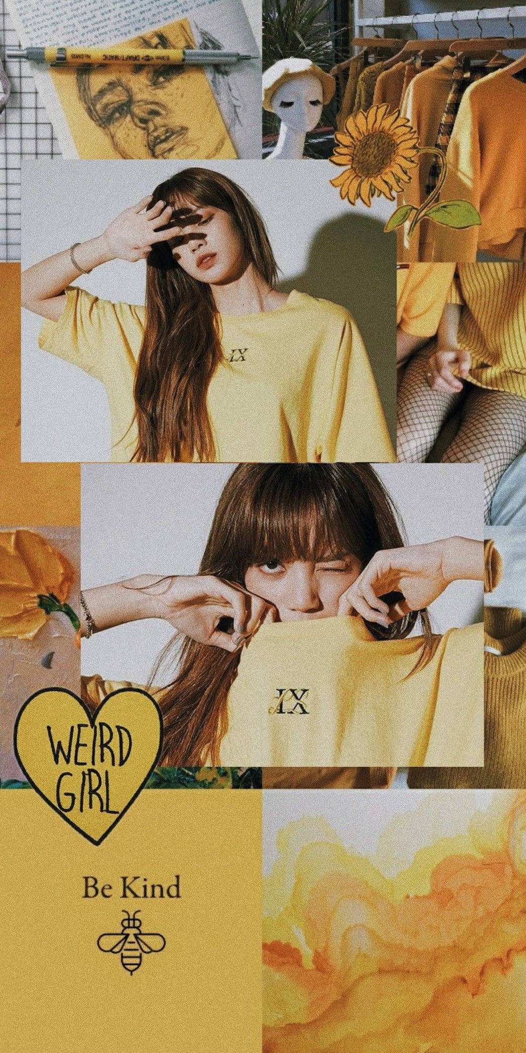 리사 블랙핑크 HD 감성 콜라주 배경화면