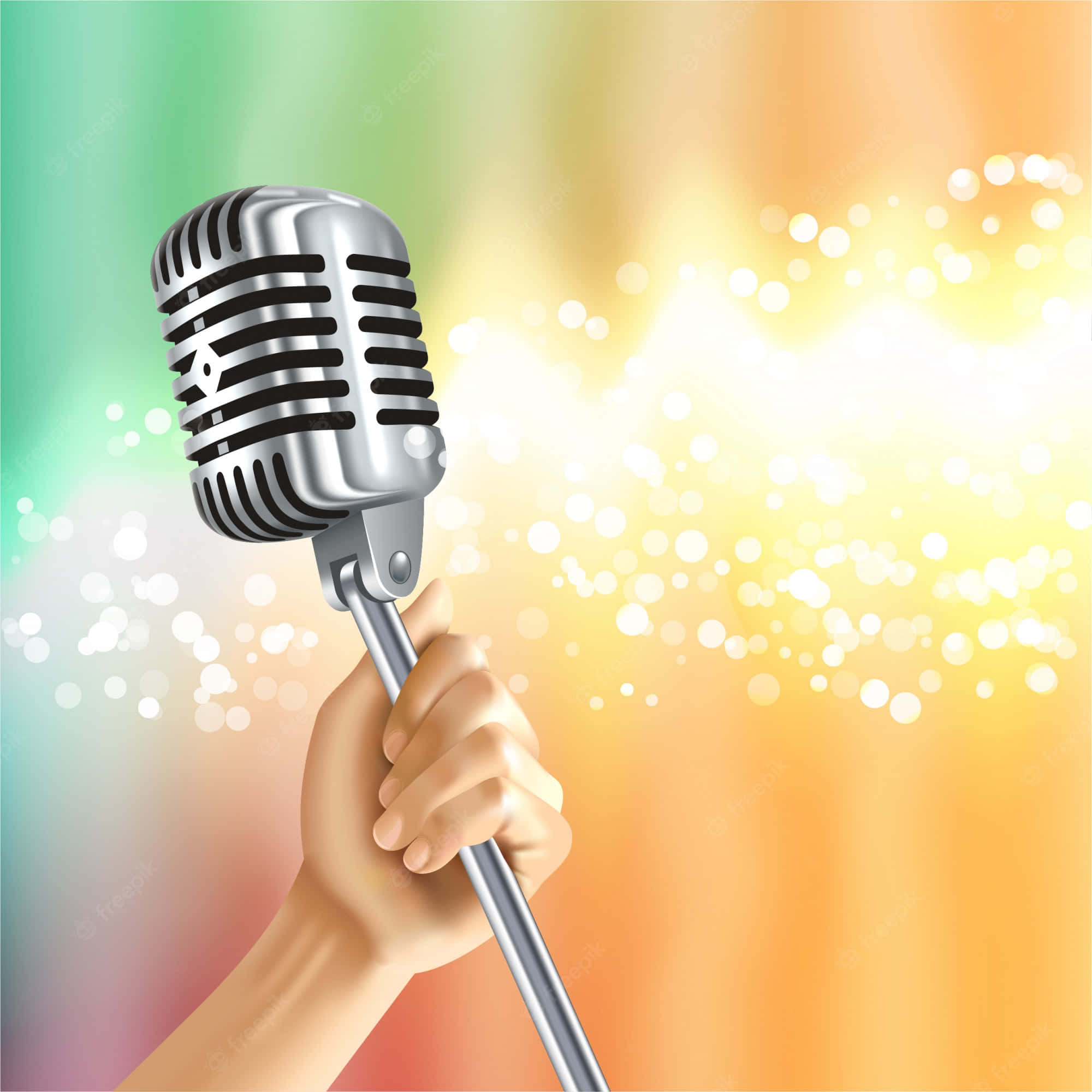 마이크를 쥔 손 노래방 배경 배경화면