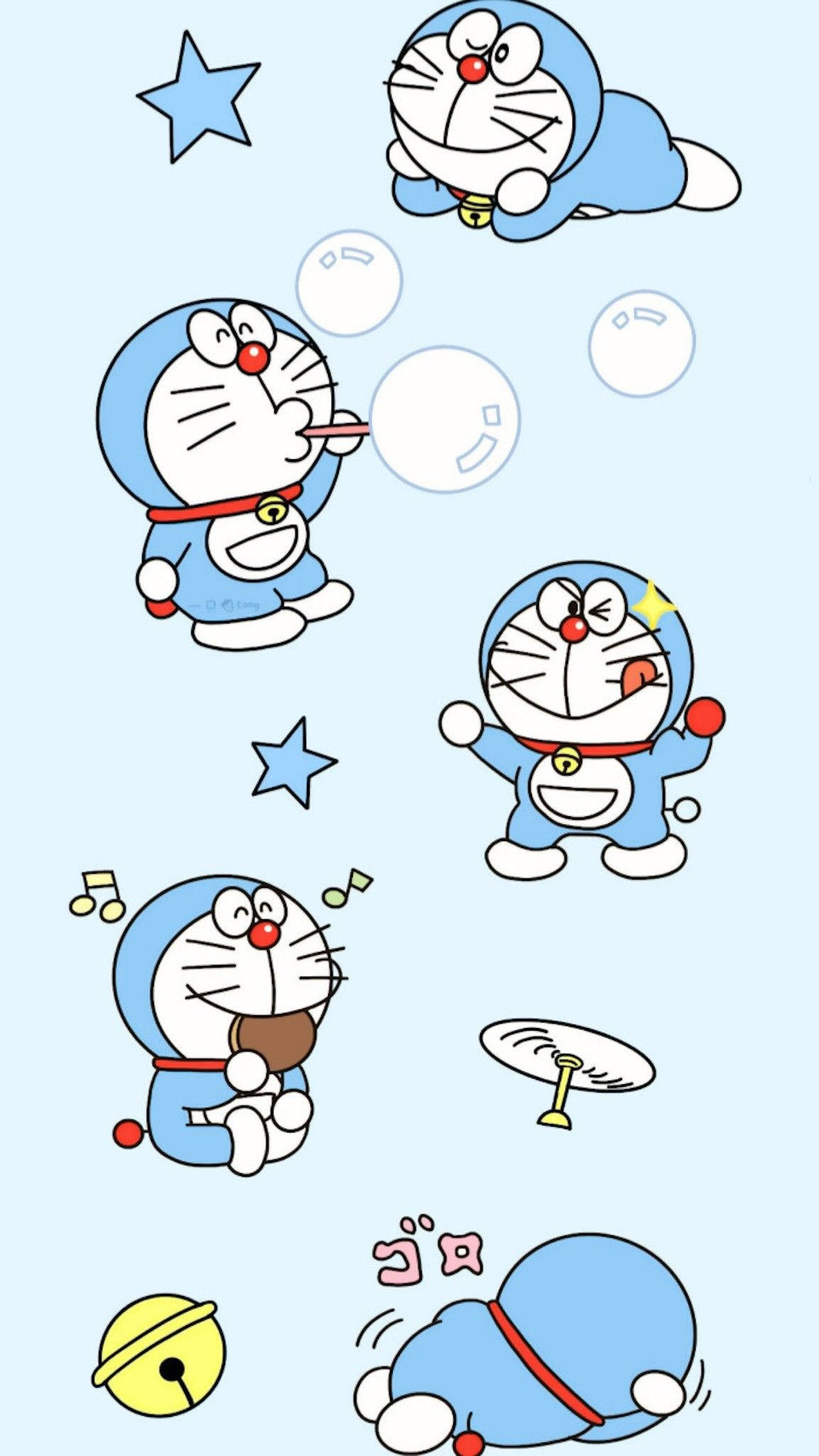 매혹적인 도라에몽 아이폰 디지털 아트 배경화면